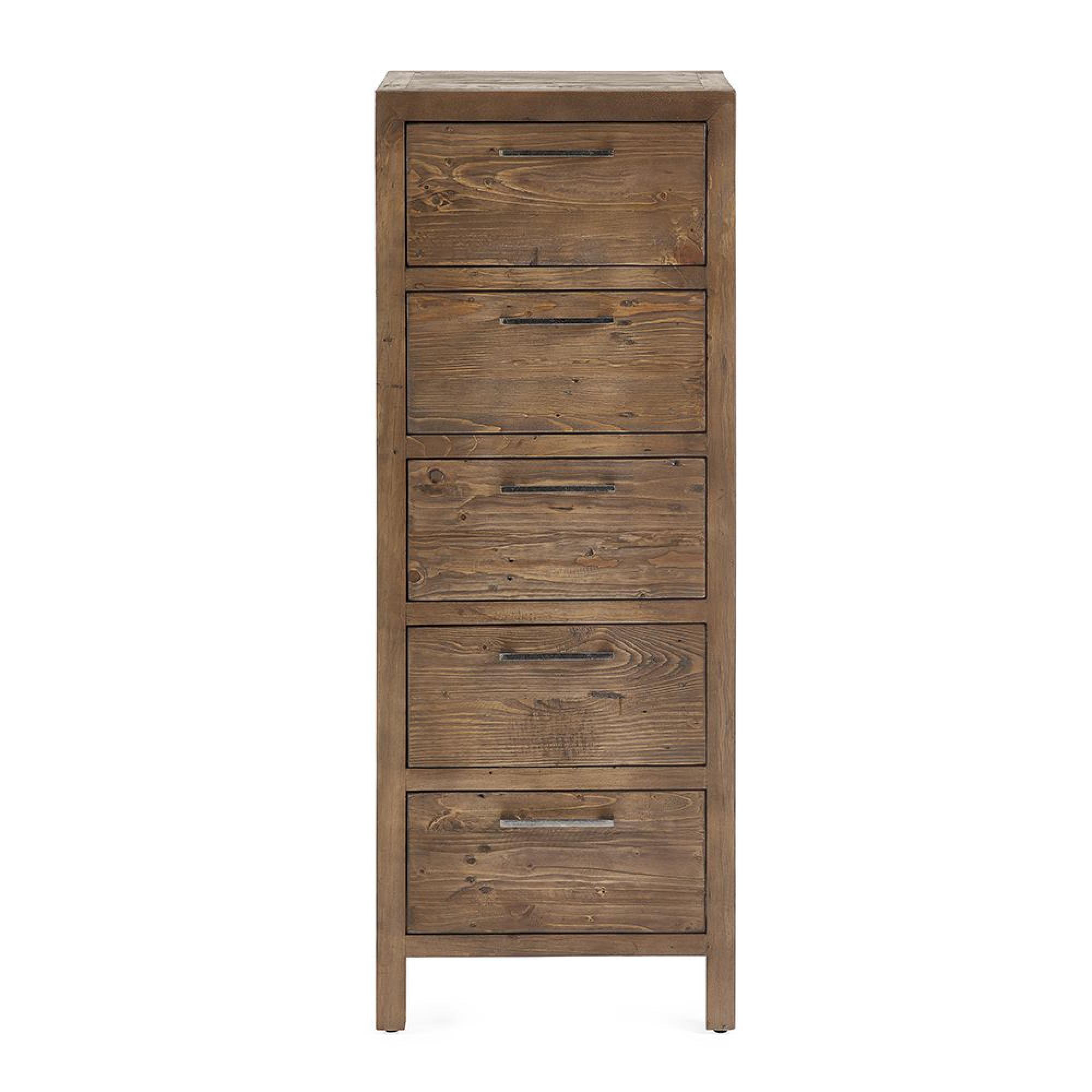 Heritage Chest of Drawers - 5 Drawer - Narrow - Reclaimed Pine
