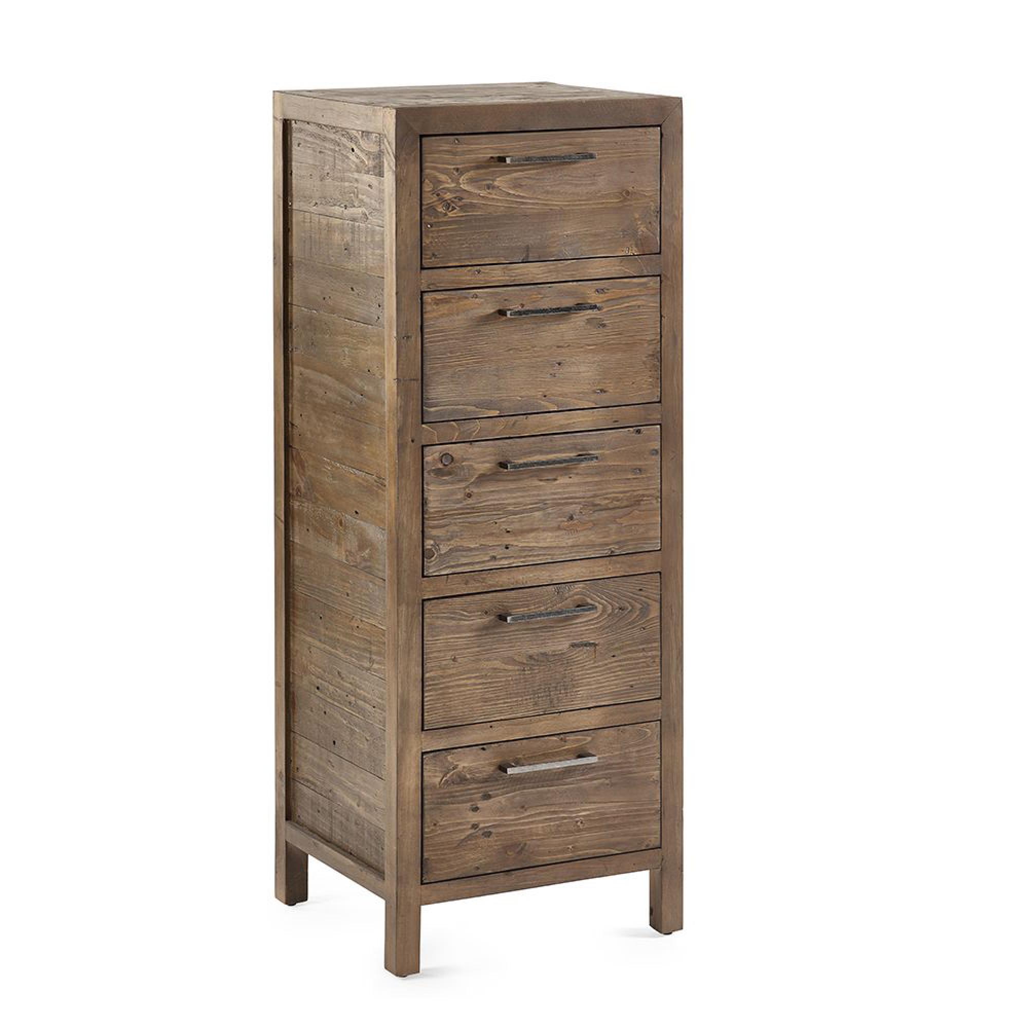 Heritage Chest of Drawers - 5 Drawer - Narrow - Reclaimed Pine
