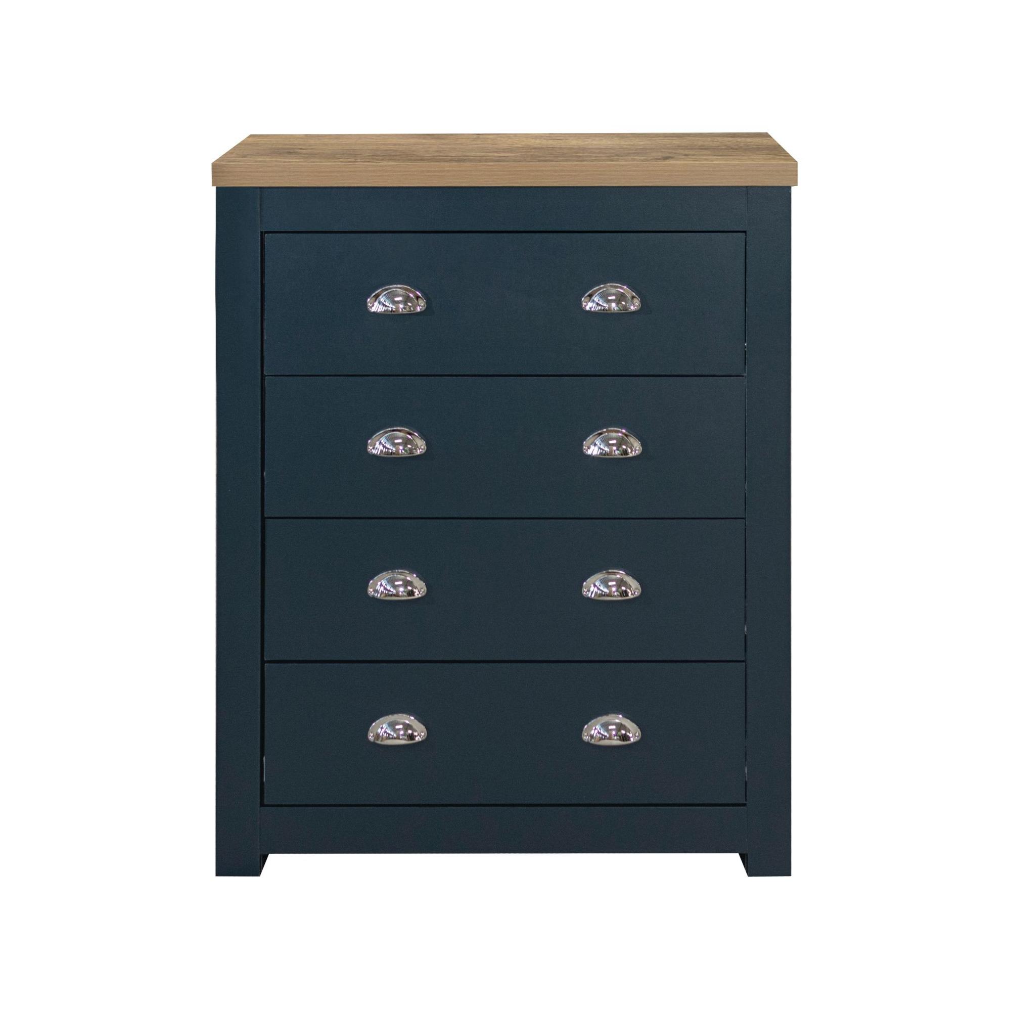 Highgate Chest - 4 Drawer - Navy Blue Painted