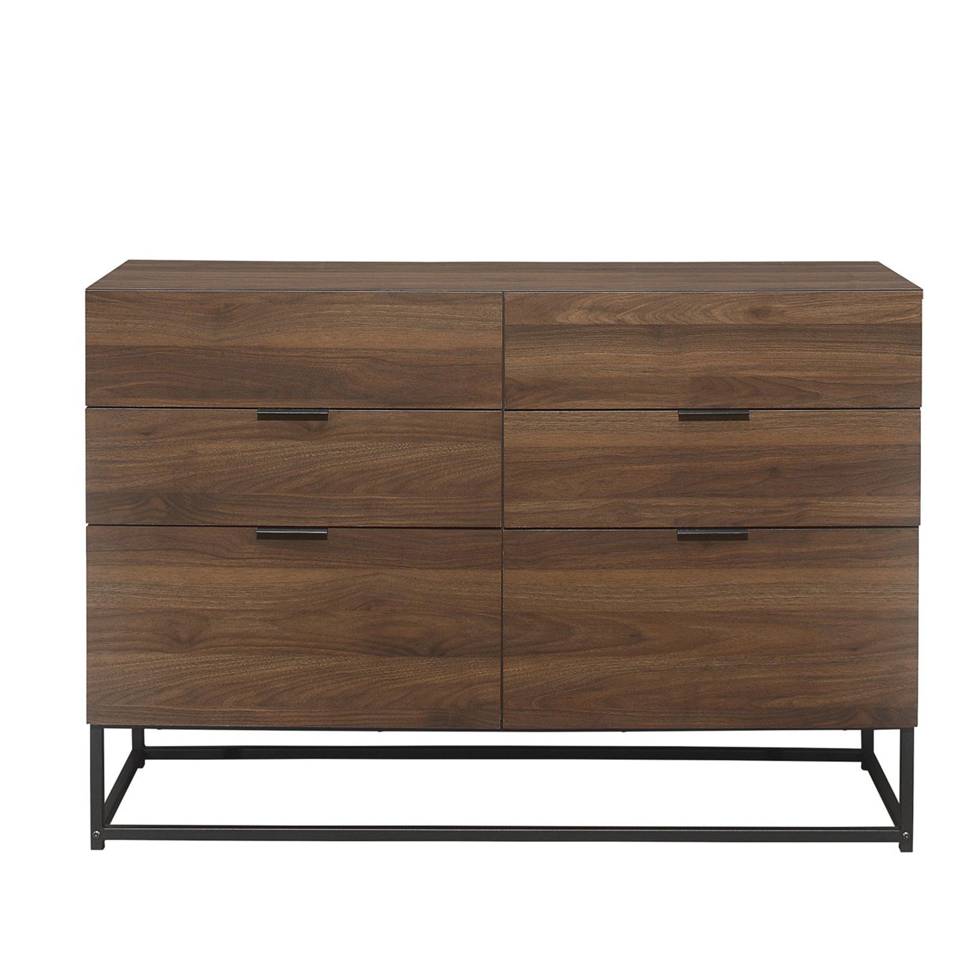Houston Wide Chest - 6 Drawer - Walnut