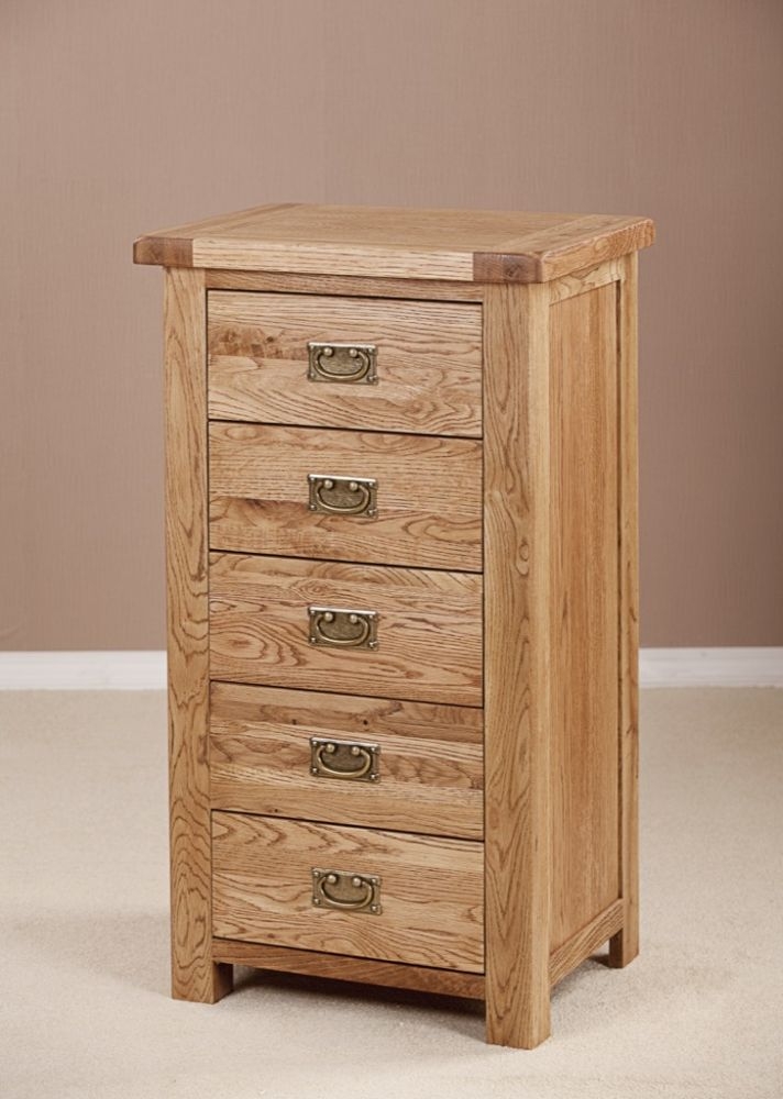 Kent Oak 5 Drawer Chest