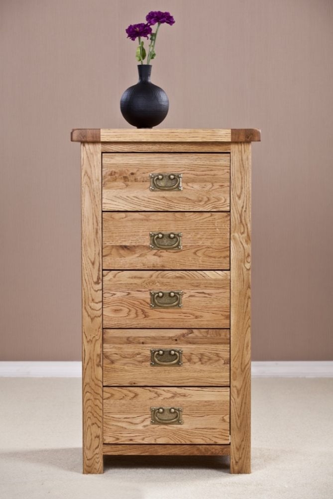 Kent Oak 5 Drawer Chest