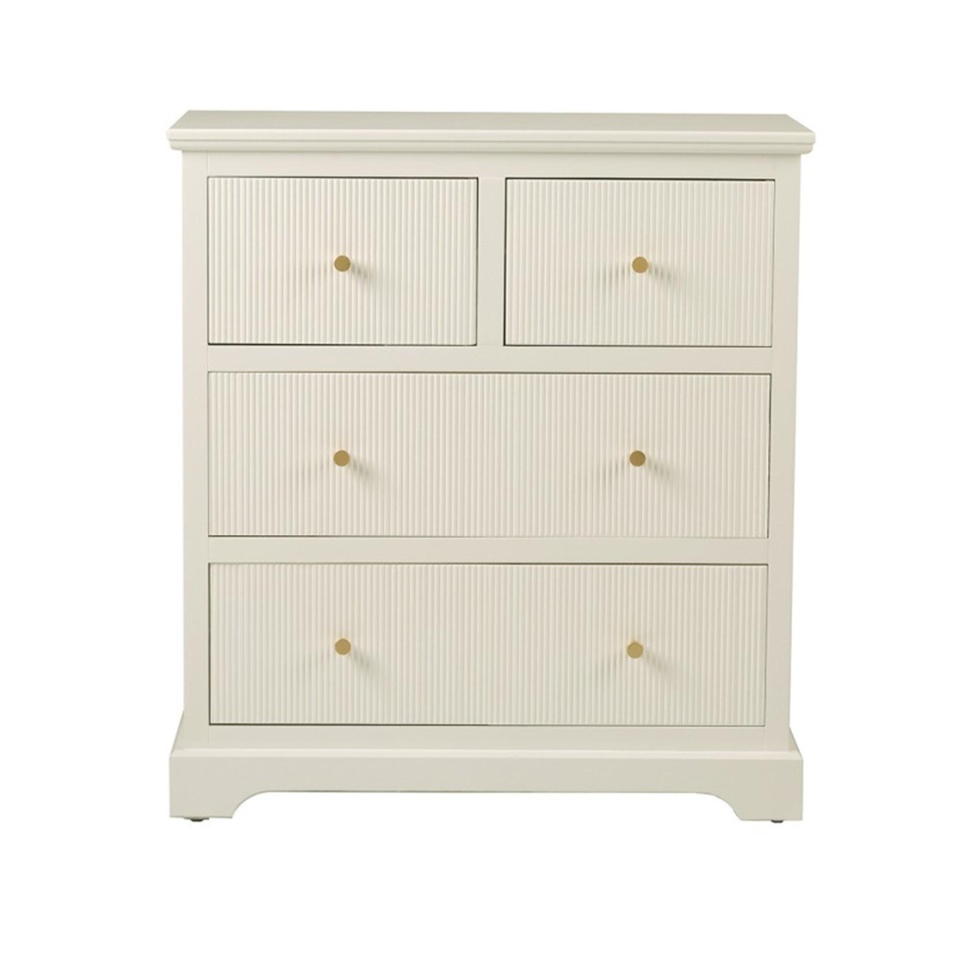 Lindon Chest - 2+2 Drawer - Frosty White