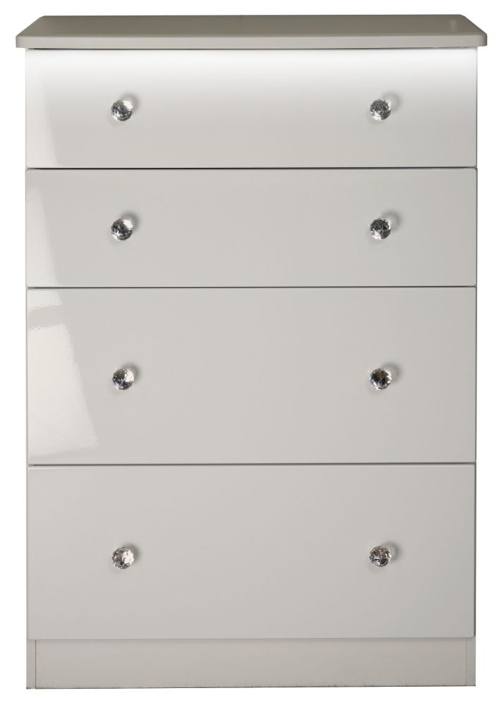 Lumiere Cashmere Gloss 4 Drawer Deep Chest