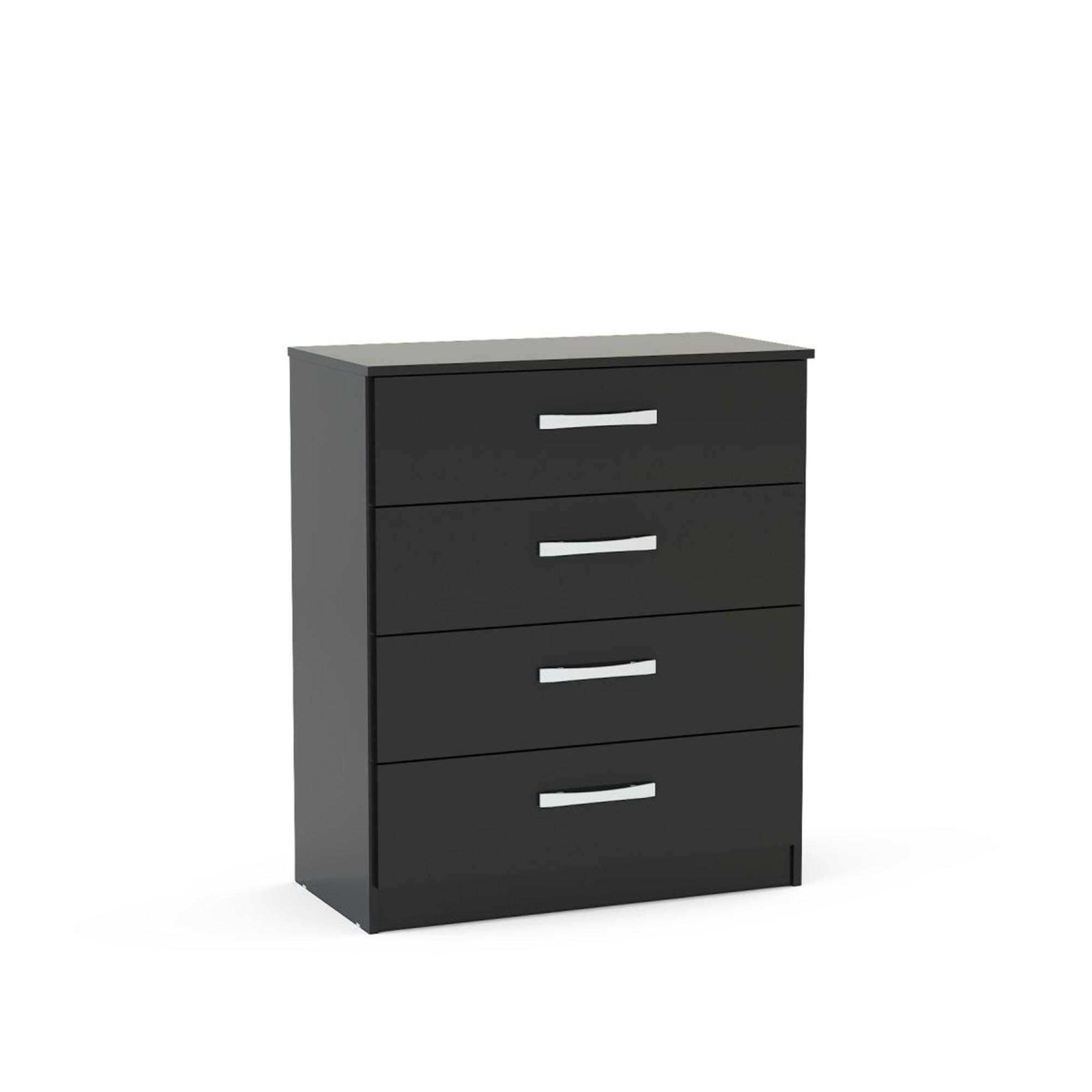 Lynx Chest - 4 Drawer - Black Gloss