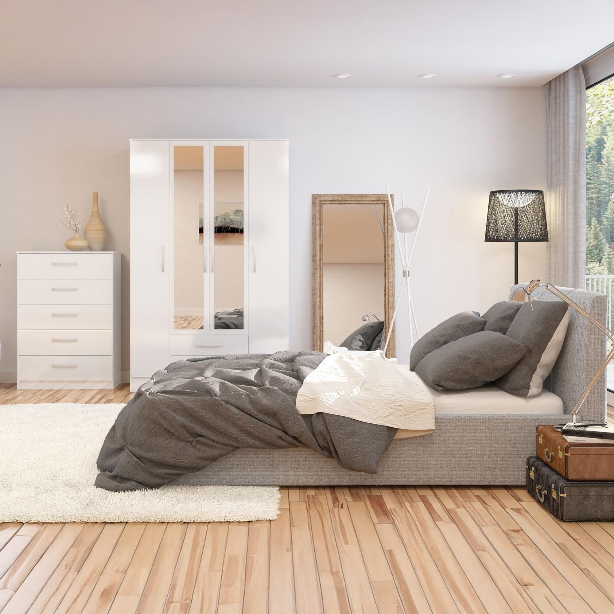 Lynx Chest - 5 Drawer - White Gloss