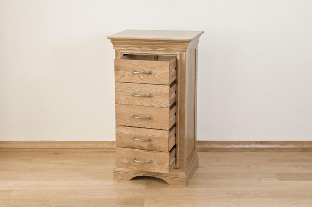 Lyon Oak 5 Drawer Chest