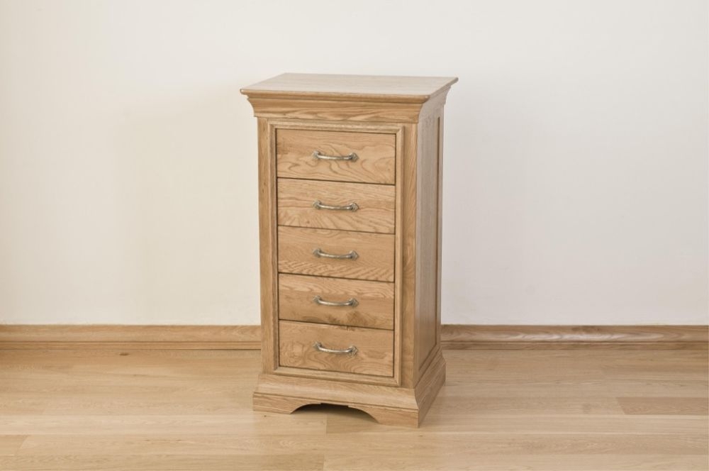 Lyon Oak 5 Drawer Chest