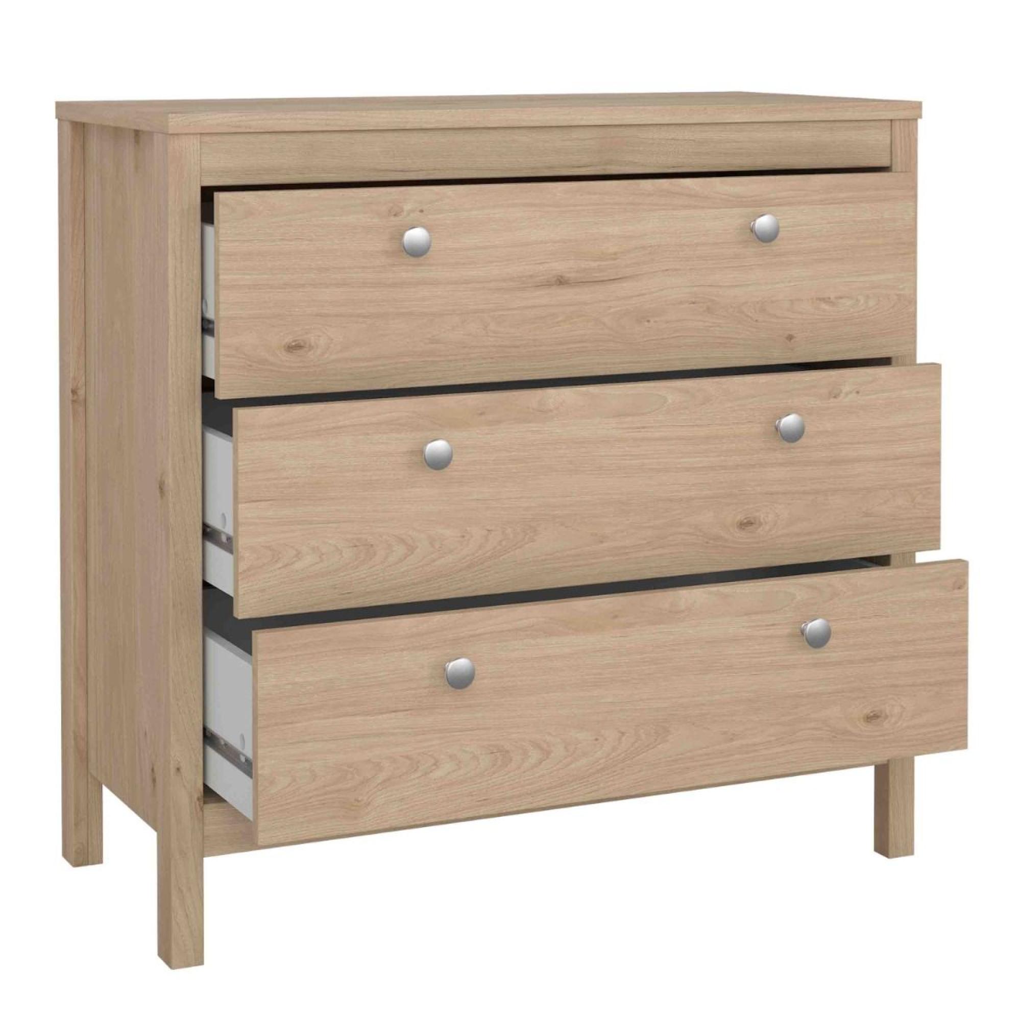 Madrid Jackson Hickory Oak 3 Drawer Chest