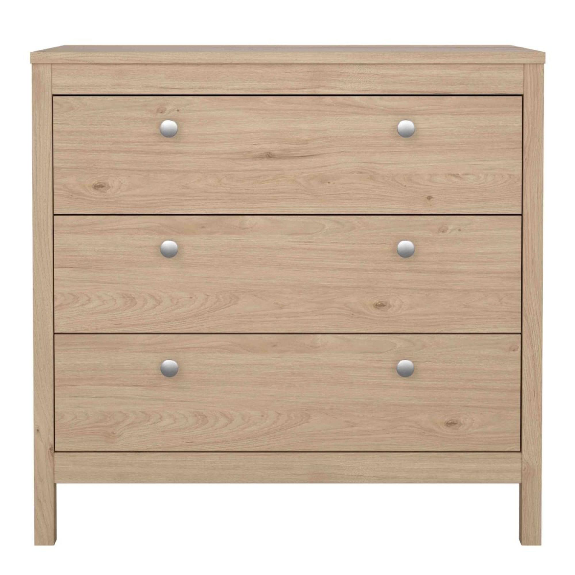 Madrid Jackson Hickory Oak 3 Drawer Chest