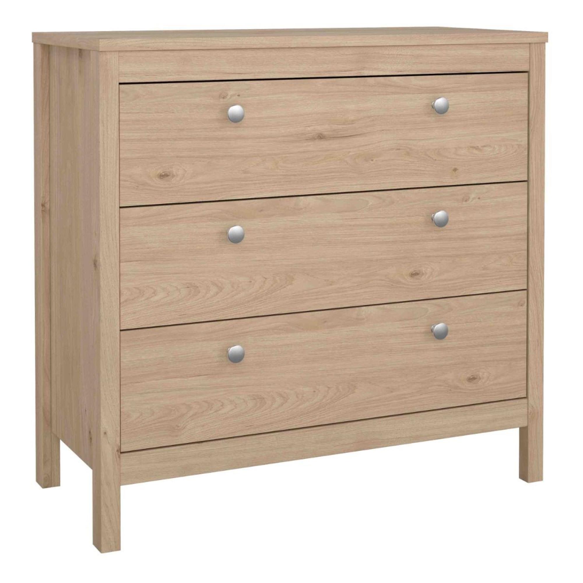 Madrid Jackson Hickory Oak 3 Drawer Chest