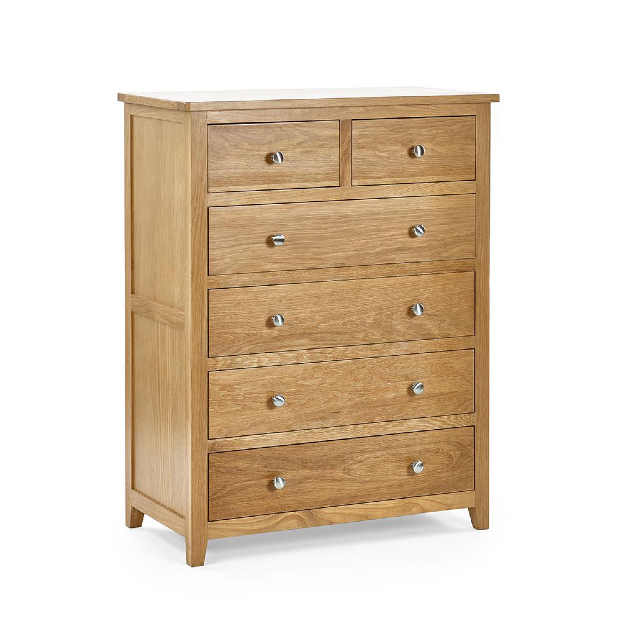 Mallory Chest of Drawers - 4+2 Drawer - Oak