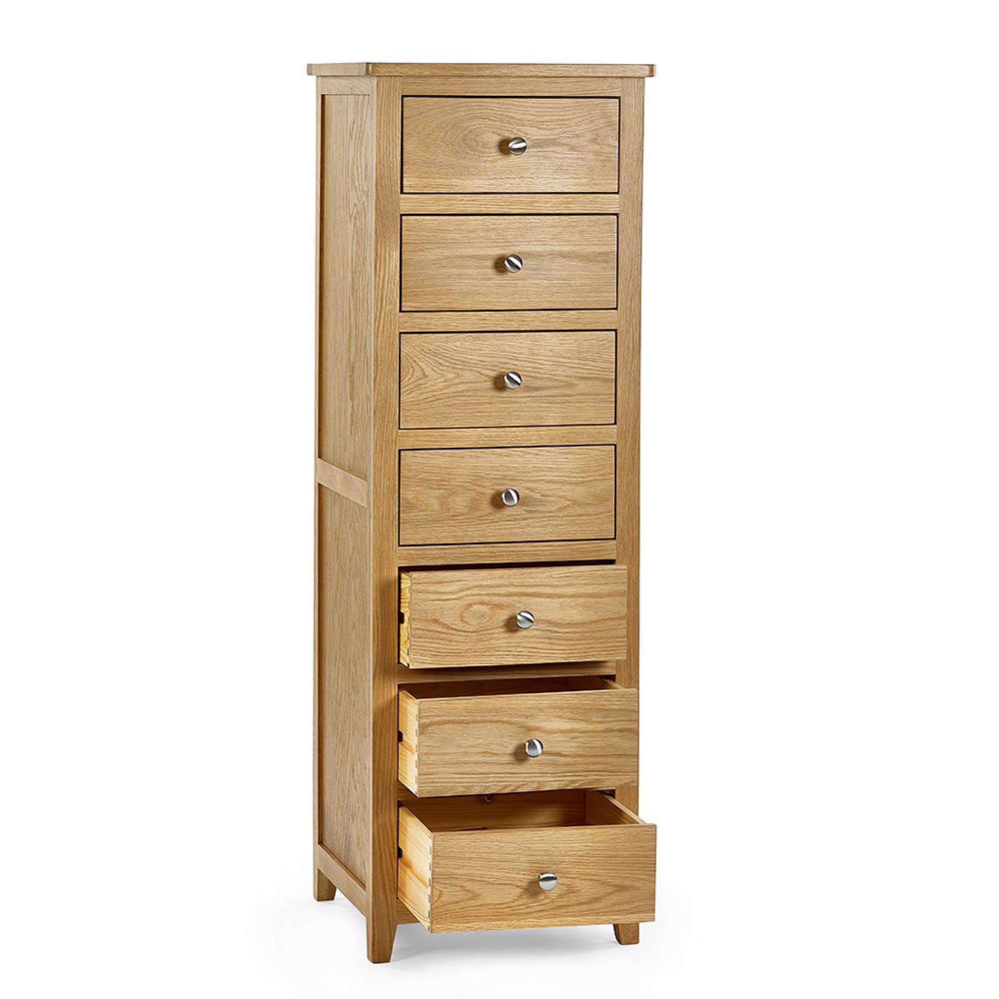Mallory Chest of Drawers - 7 Drawer - Tall - Oak