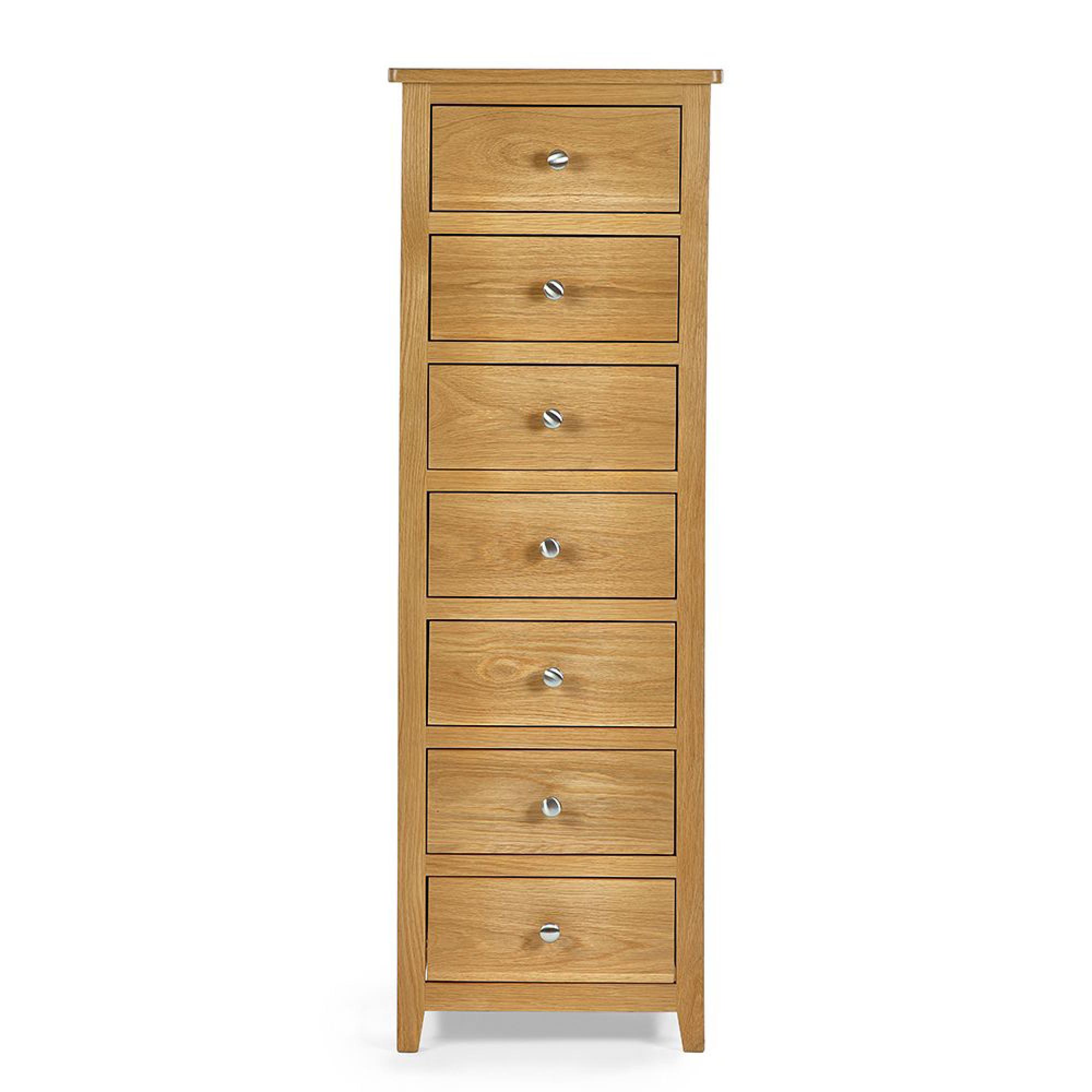 Mallory Chest of Drawers - 7 Drawer - Tall - Oak