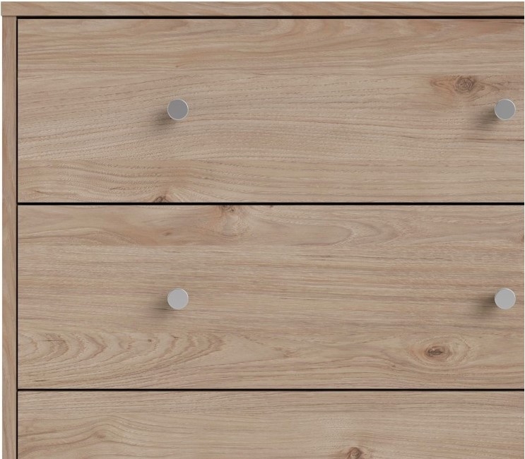 May Oak Effect 6 Drawer Wide Chest