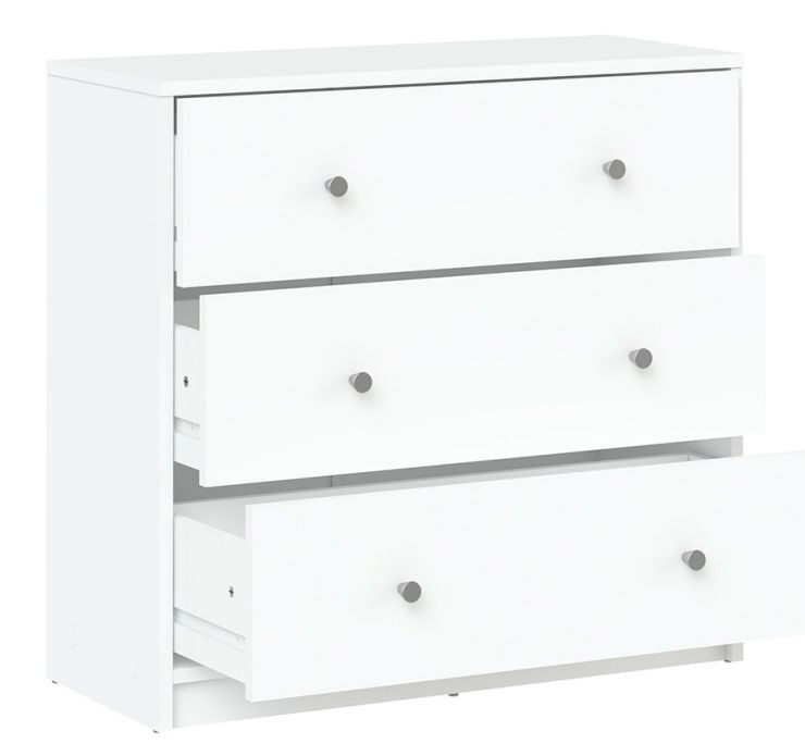 May White 3 Drawer Small Chest