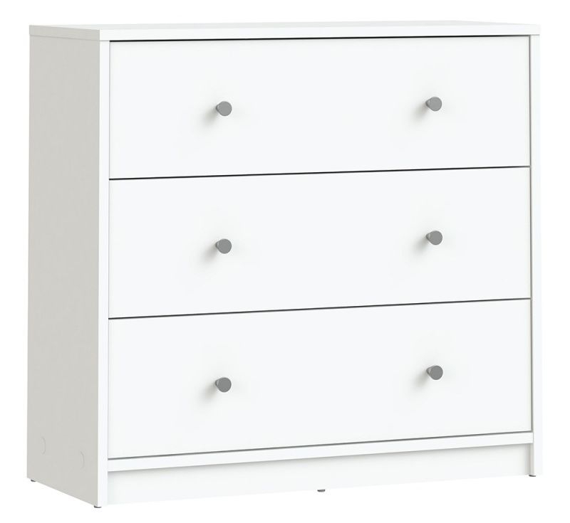 May White 3 Drawer Small Chest