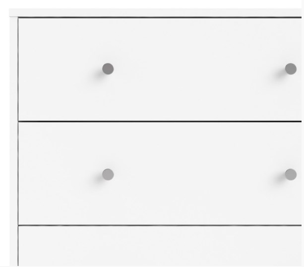 May White 6 Drawer Wide Chest