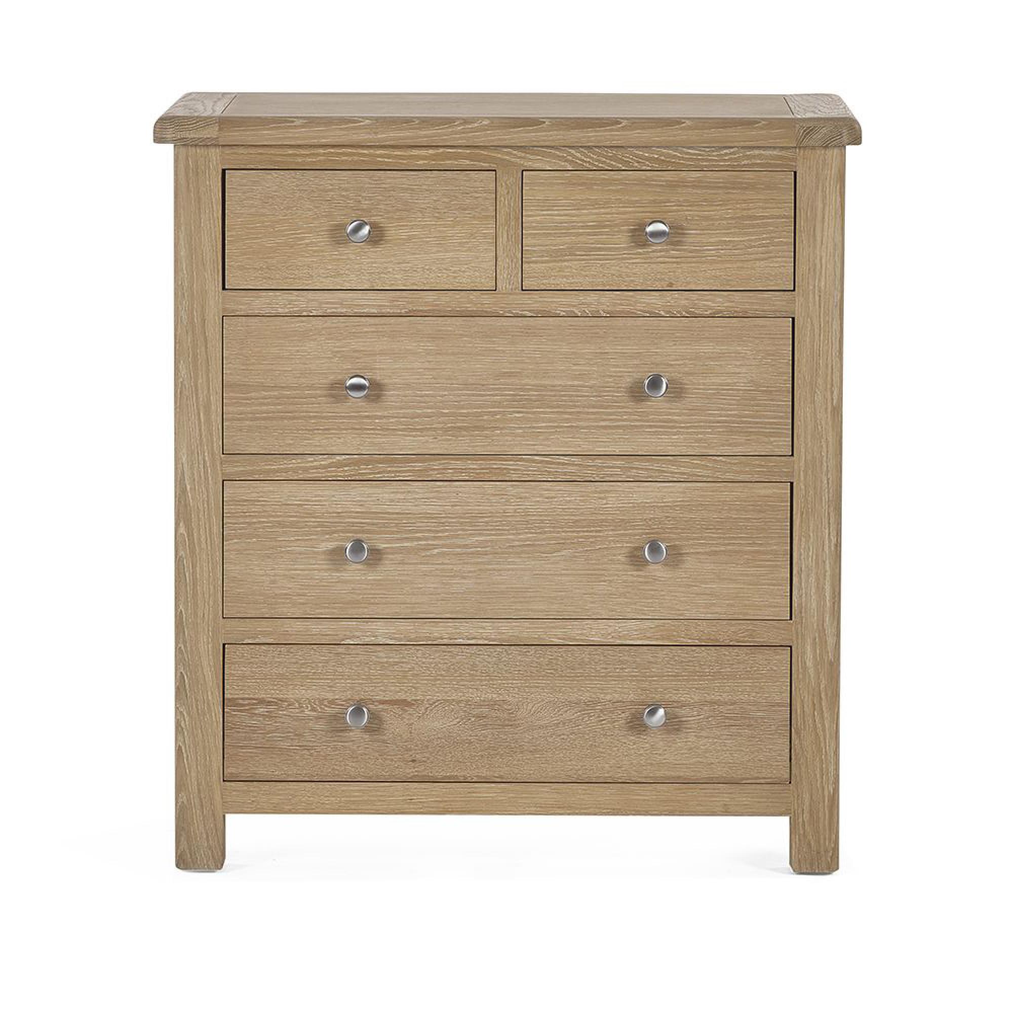 Memphis Chest of Drawers - 3+2 Drawer - Oak Effect