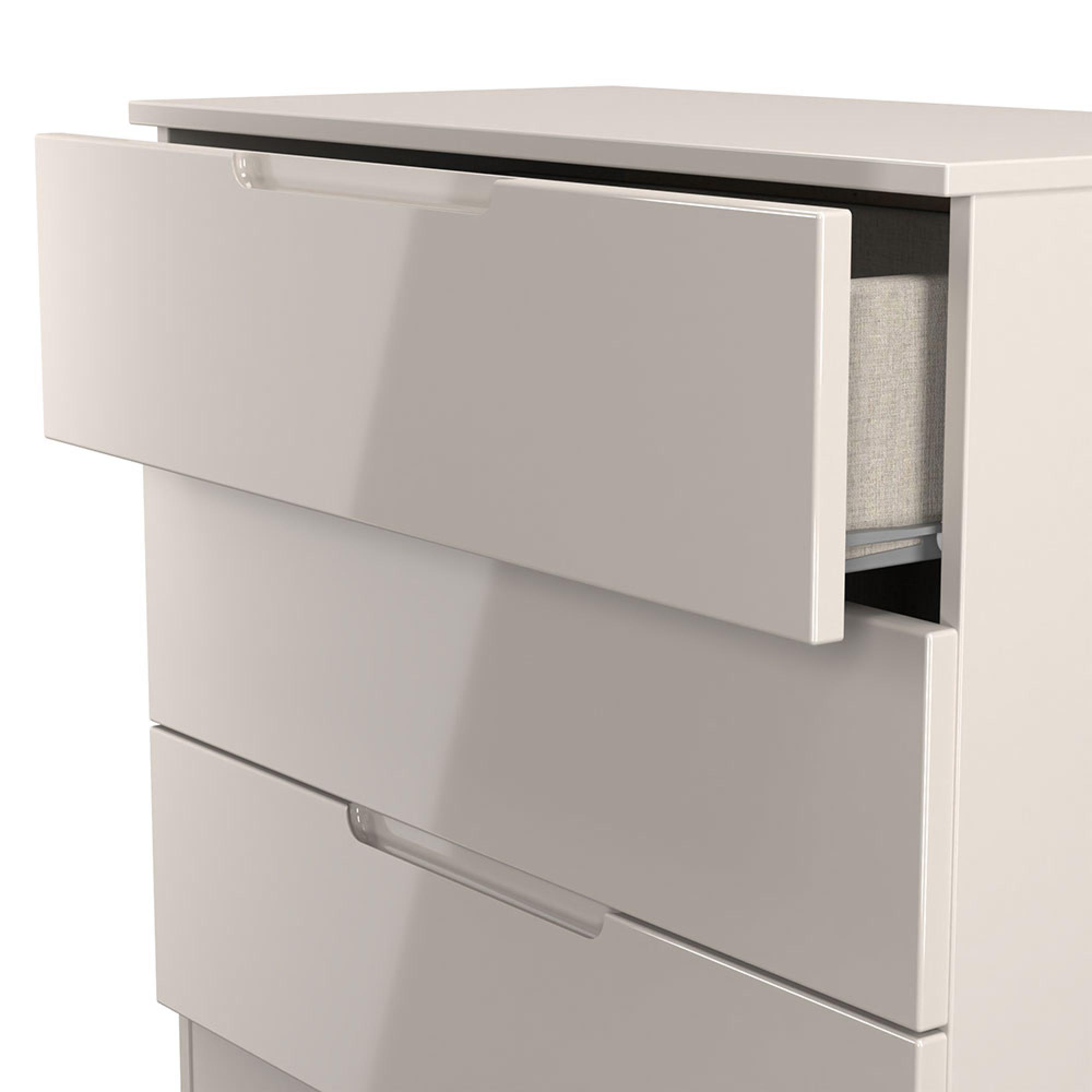 Milan Chest - Small - 3 Drawer - Cashmere Gloss