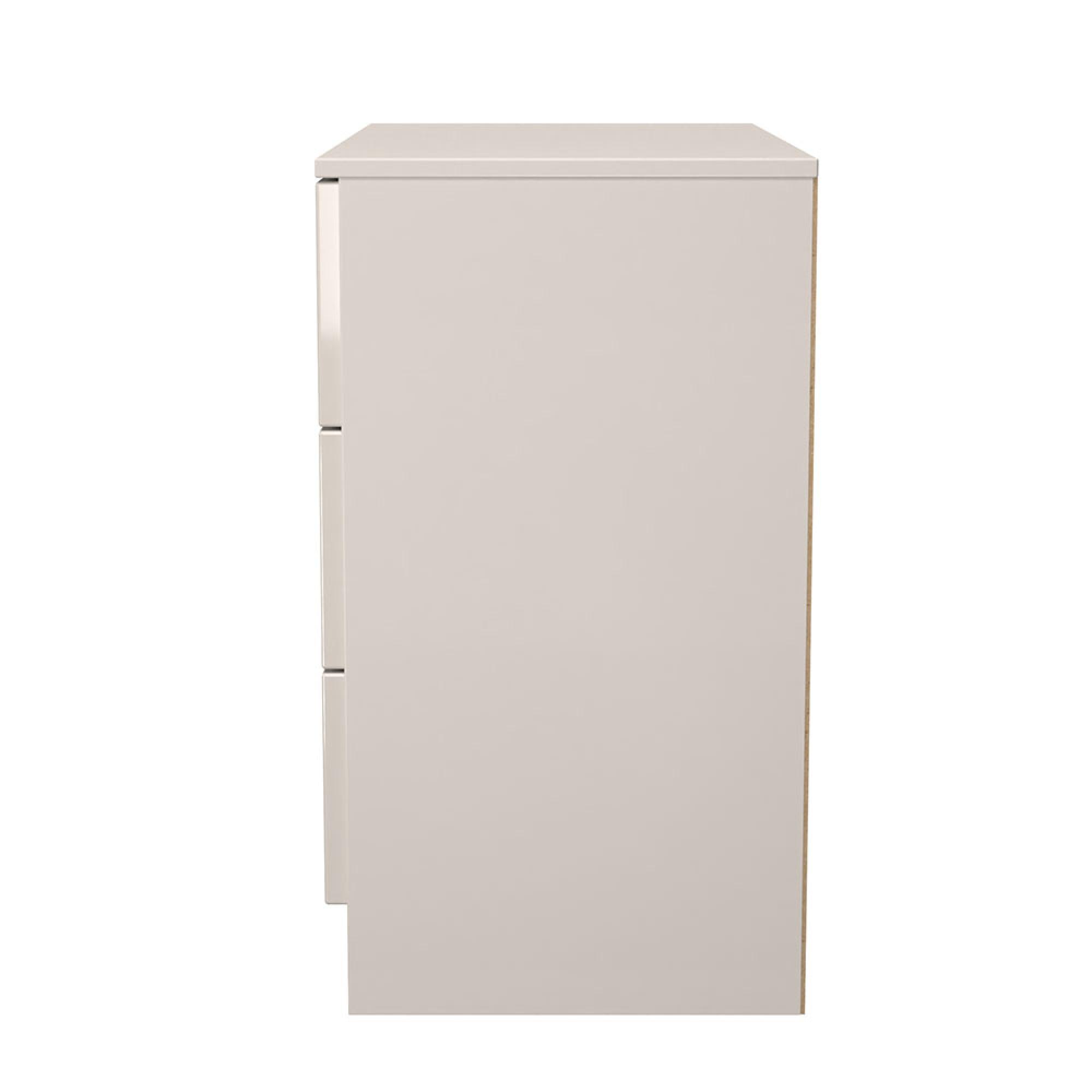 Milan Chest - Small - 3 Drawer - Cashmere Gloss