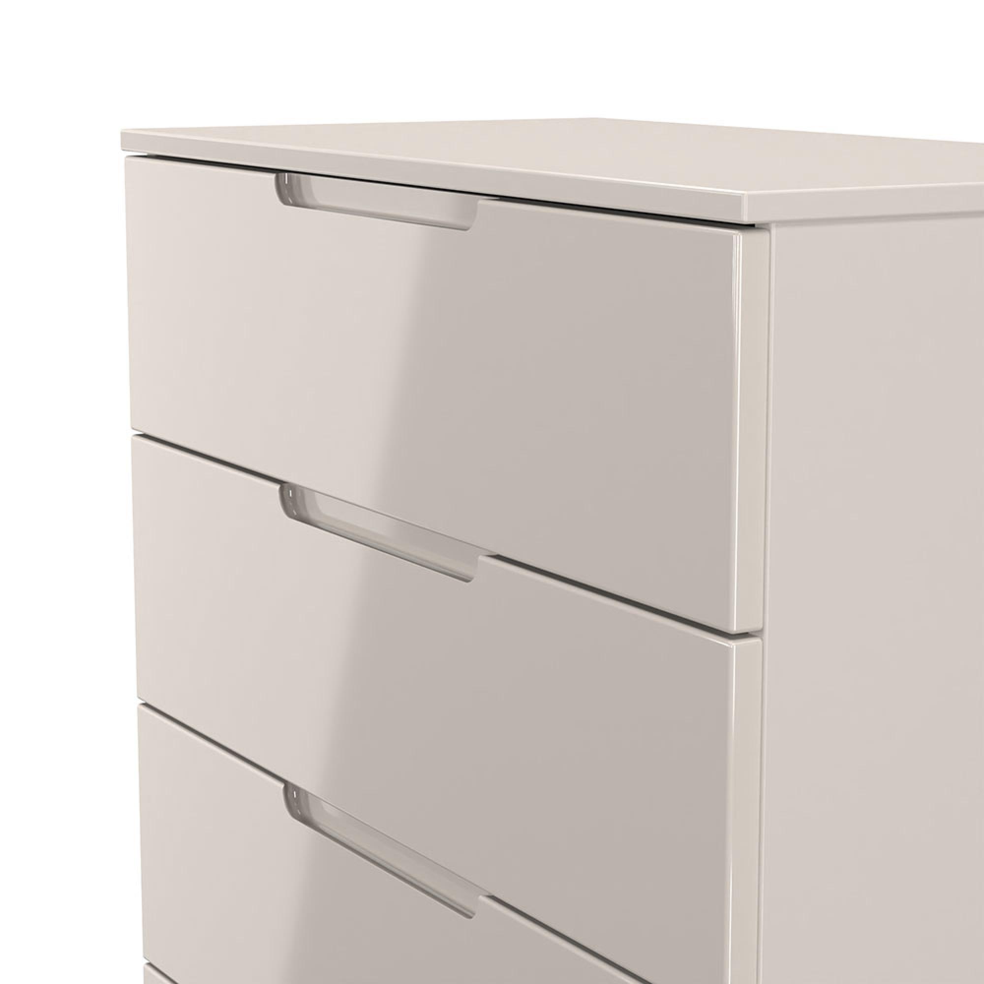 Milan Chest - 5 Drawer - Cashmere Gloss