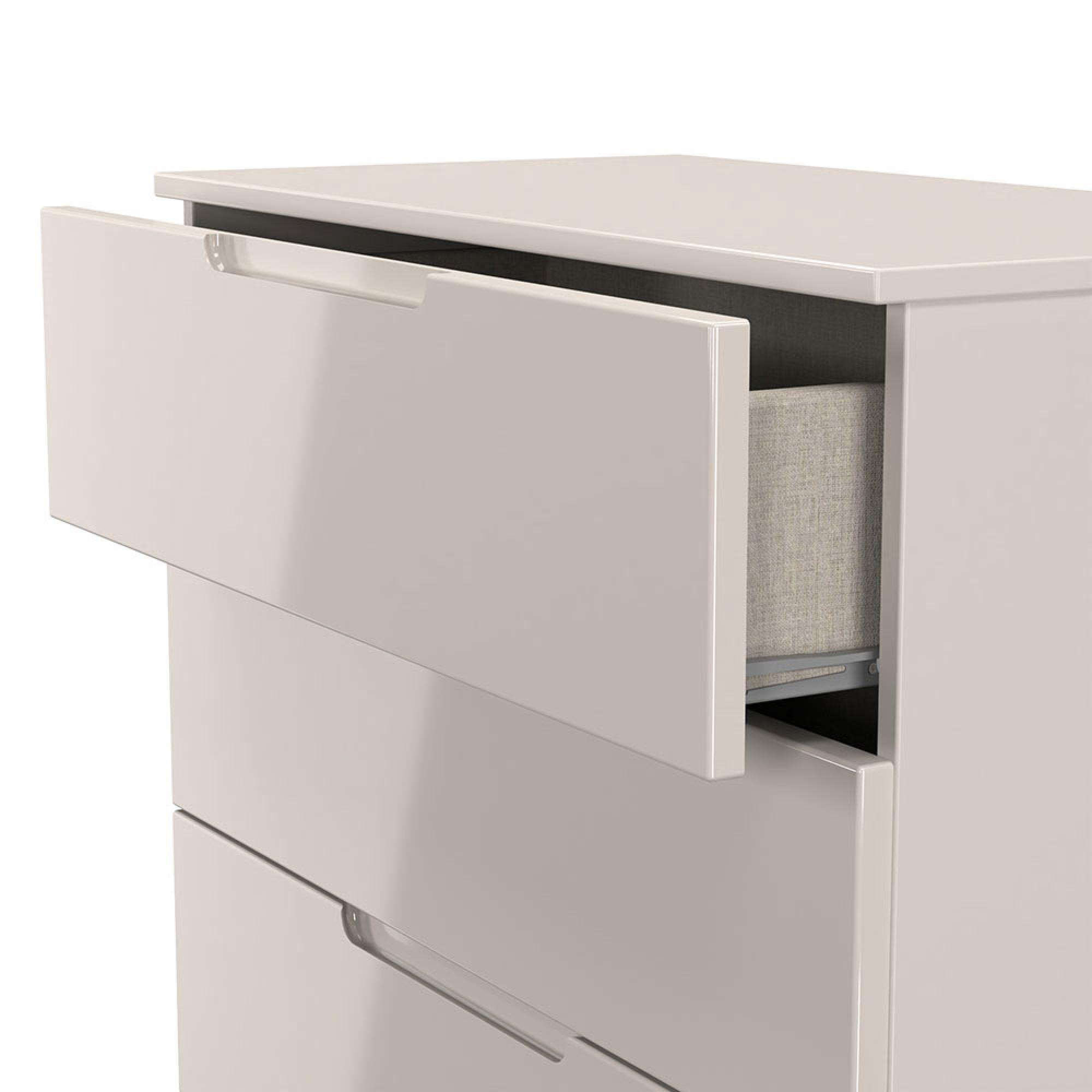 Milan Chest - 5 Drawer - Cashmere Gloss