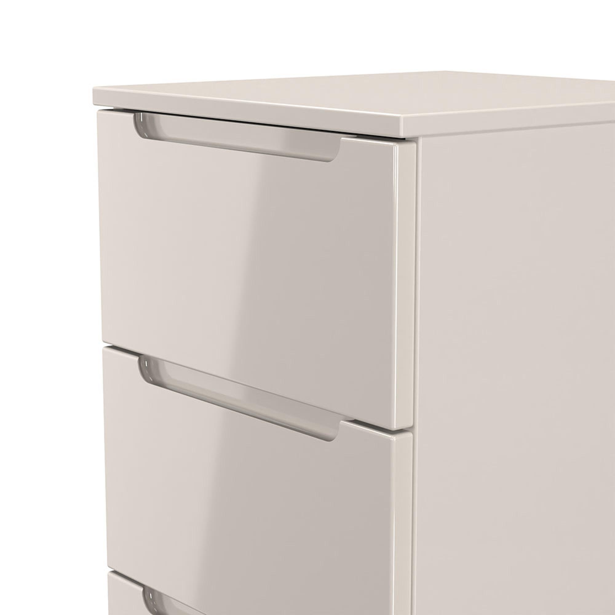 Milan Chest - Narrow - 5 Drawer - Cashmere Gloss