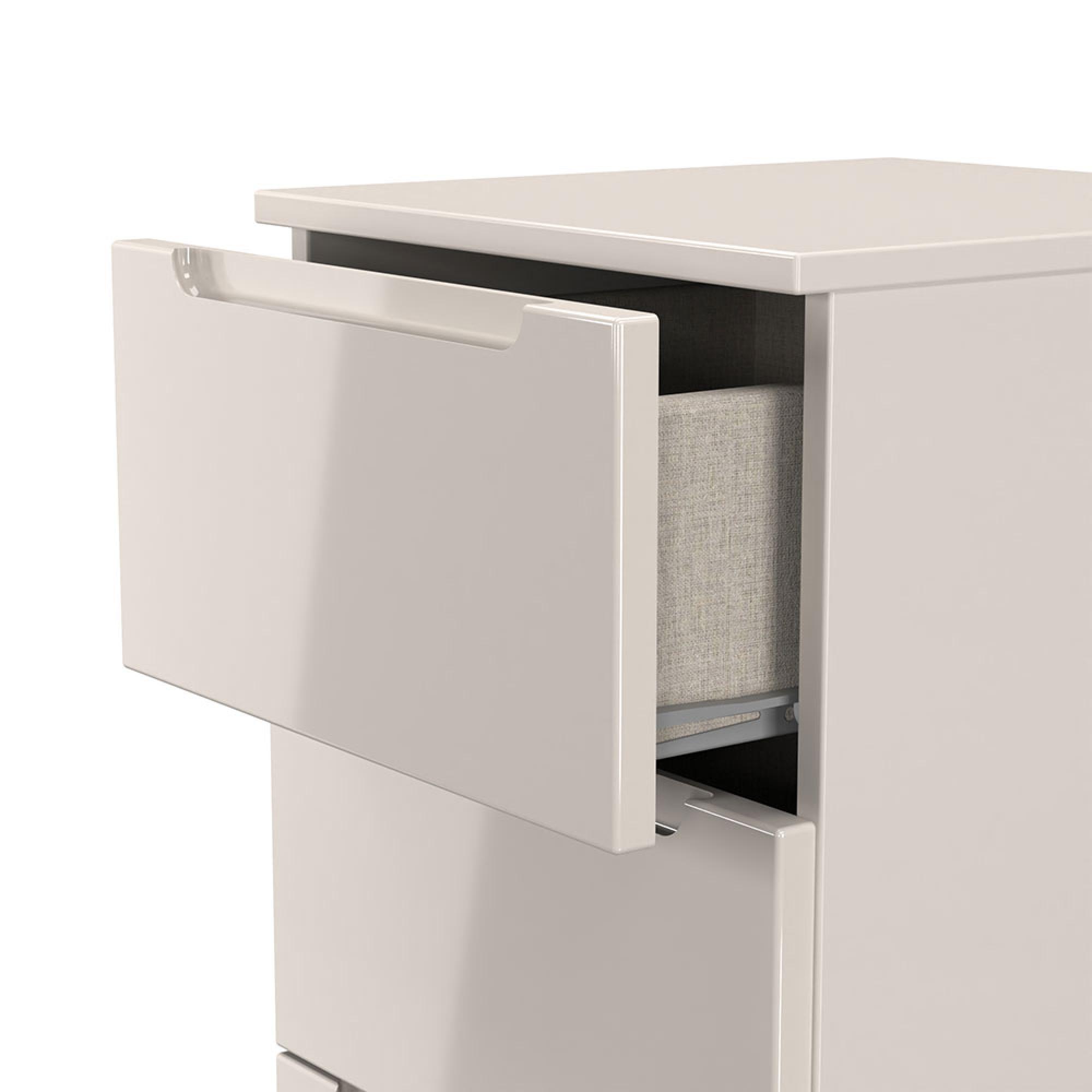 Milan Chest - Narrow - 5 Drawer - Cashmere Gloss