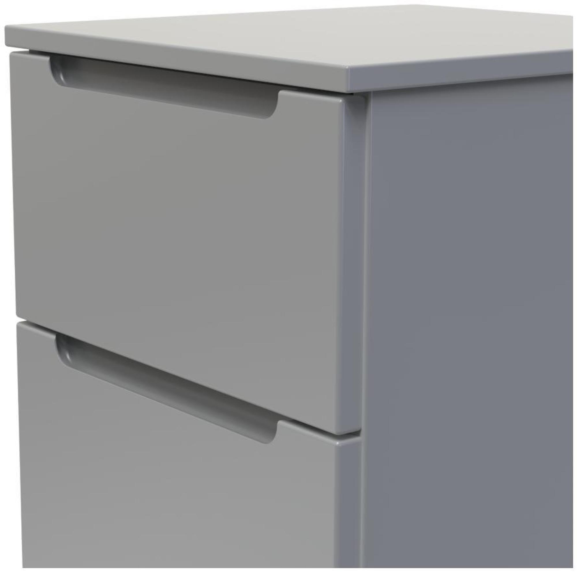 Milan Chest - Narrow - 5 Drawer - Grey