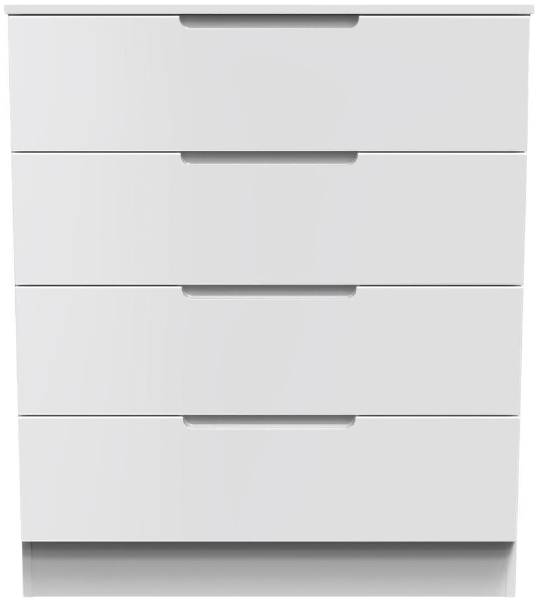 Milan White Gloss 4 Drawer Chest