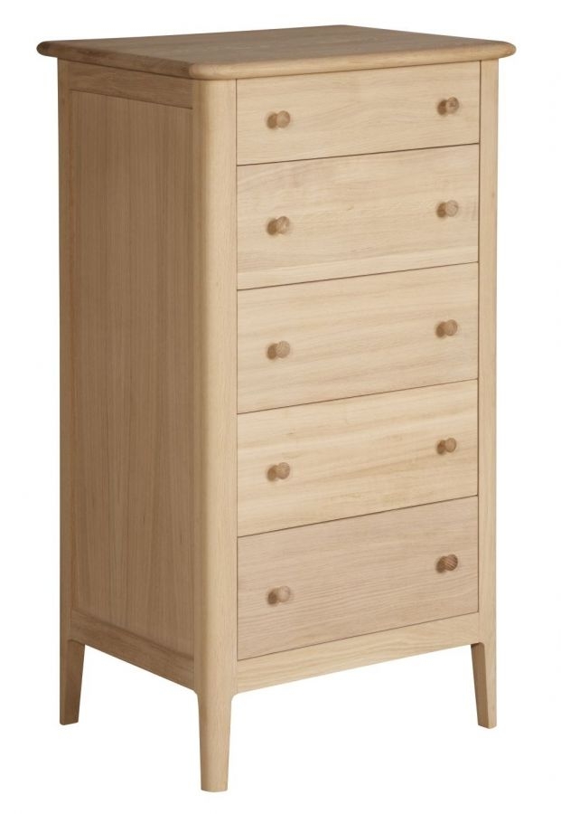 Modena Chest of Drawer - 5 Drawer - Tall - Oak