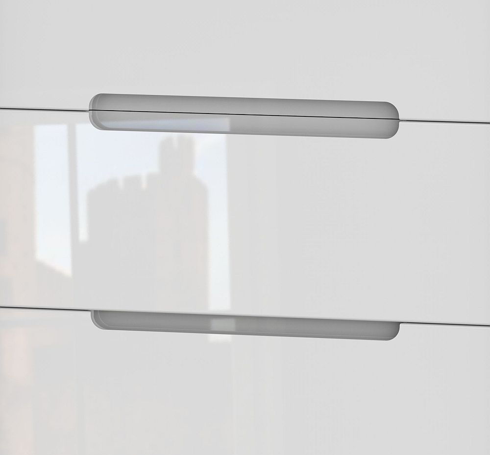 Monaco Chest - Deep Midi - 3 Drawer - White Gloss