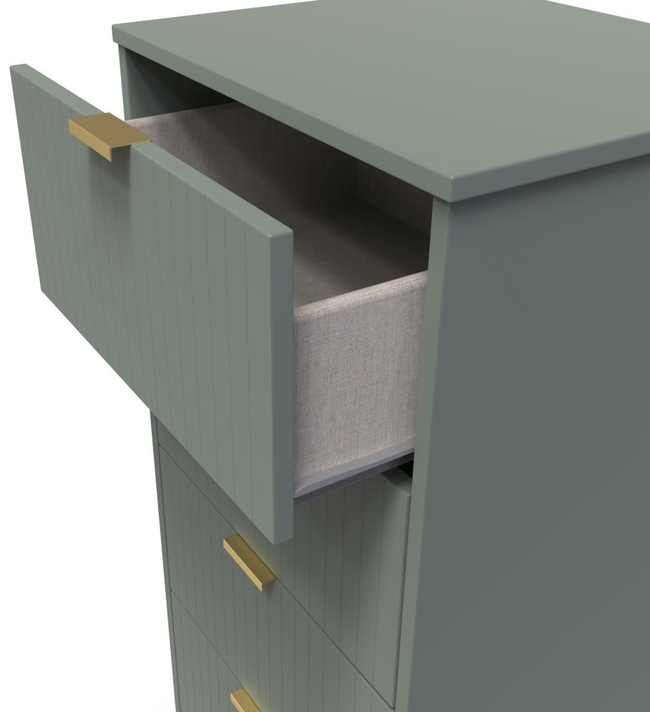 Nashville Chest - Narrow - 5 Drawer - Green