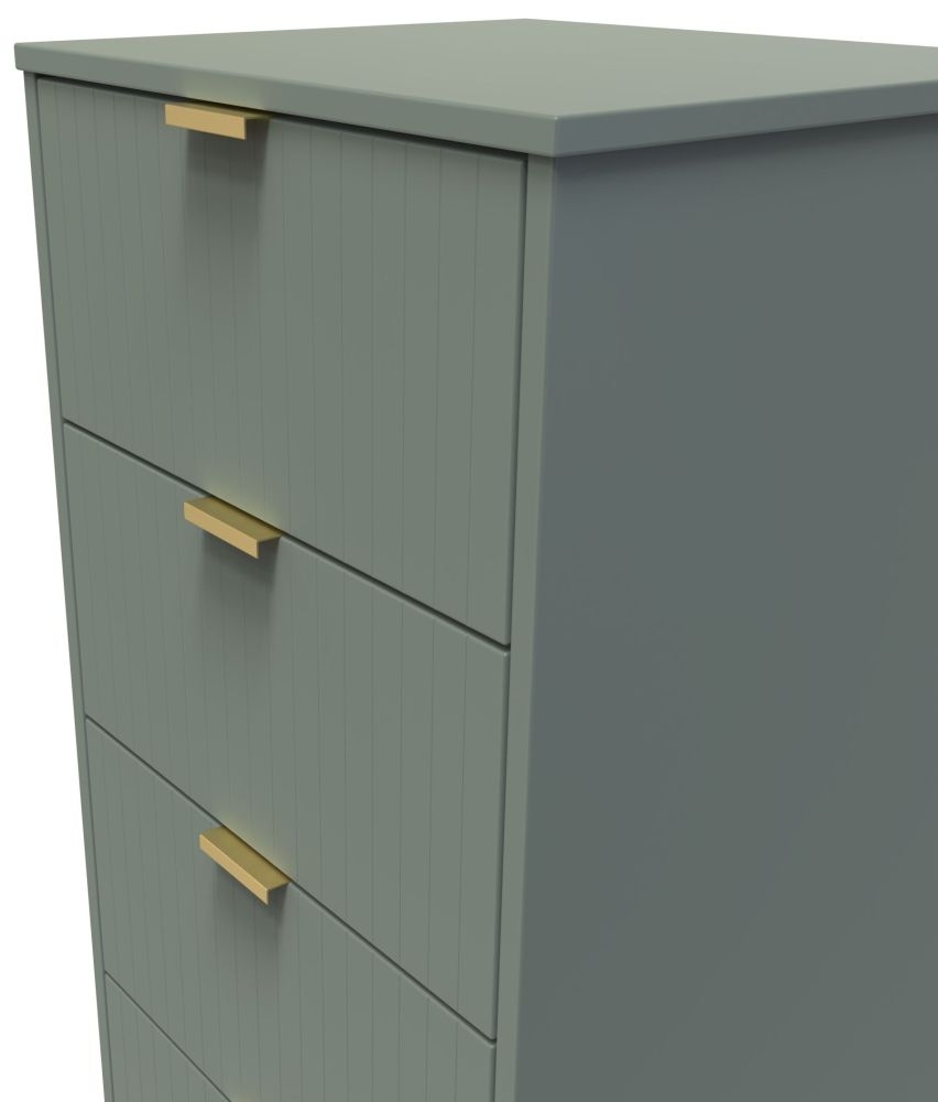 Nashville Chest - Narrow - 5 Drawer - Green