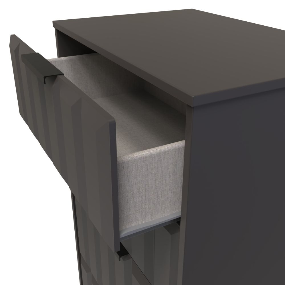 New York Chest - Deep Midi - 4 Drawer - Graphite