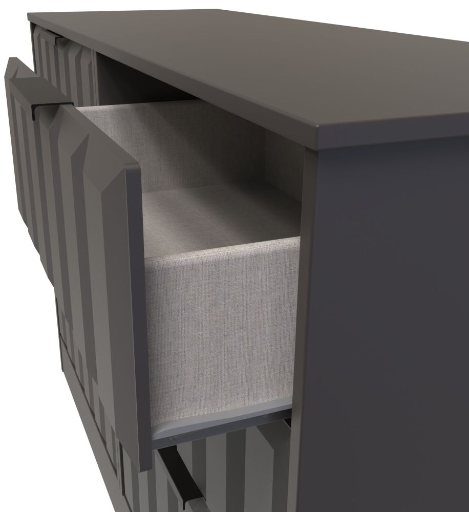 New York Chest - Midi - 6 Drawer - Graphite