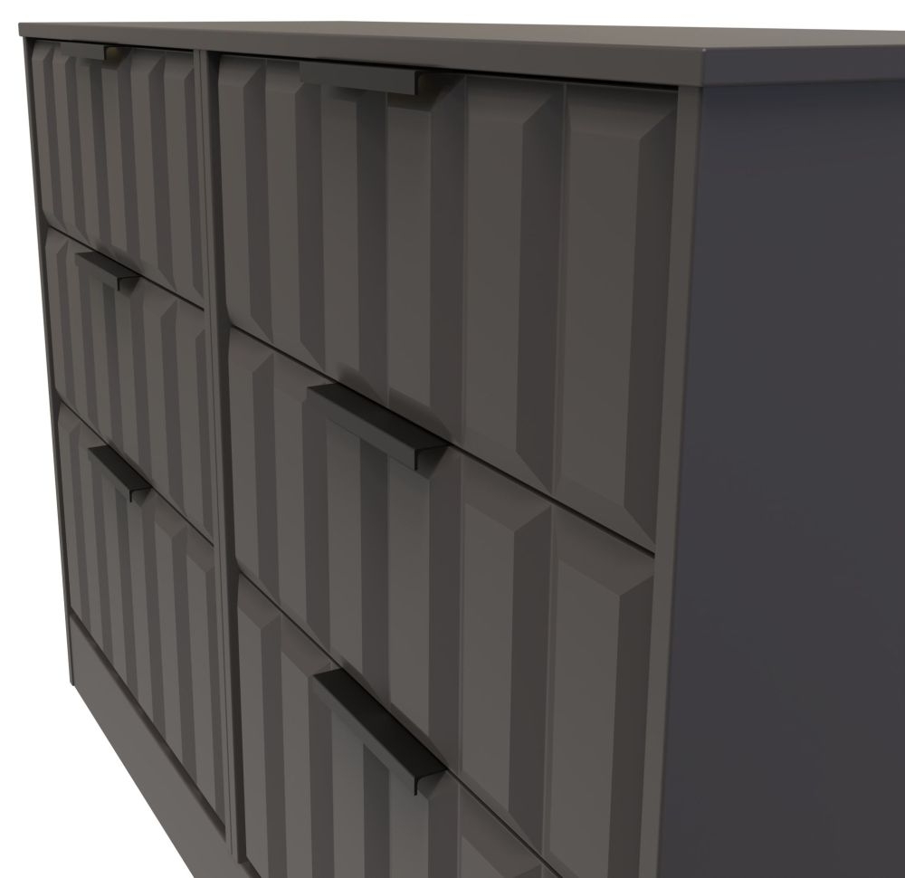 New York Chest - Midi - 6 Drawer - Graphite