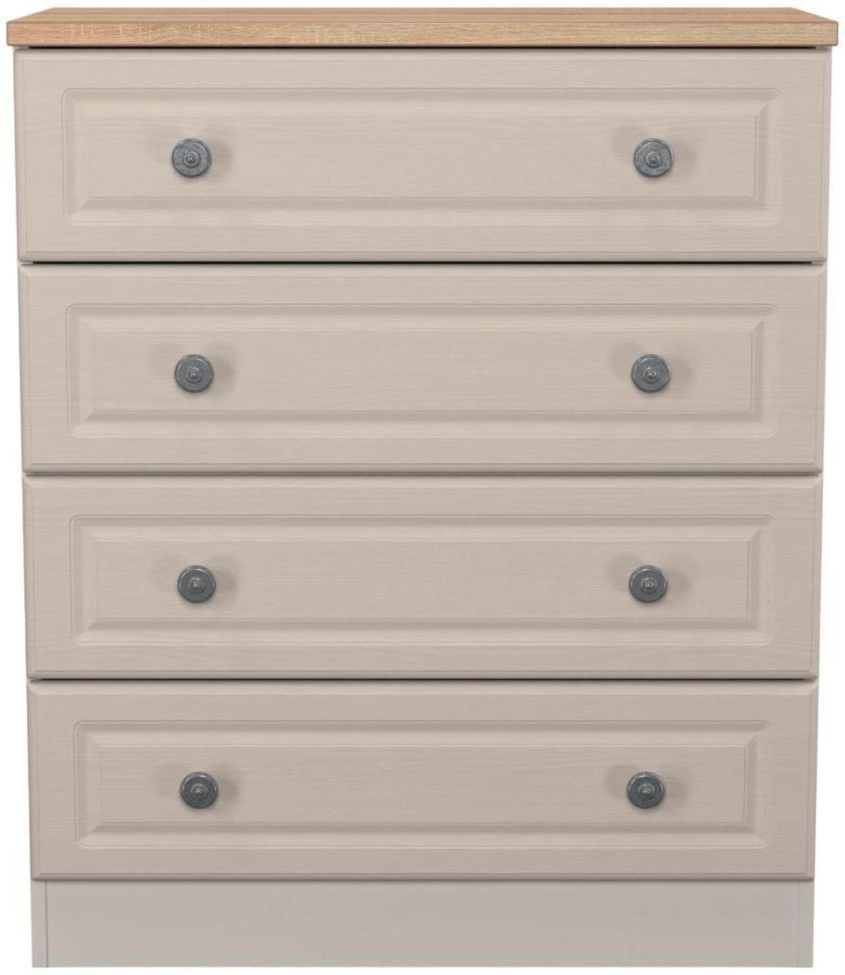 Norfolk Cashmere and Oak Effect 4 Drawer Chest