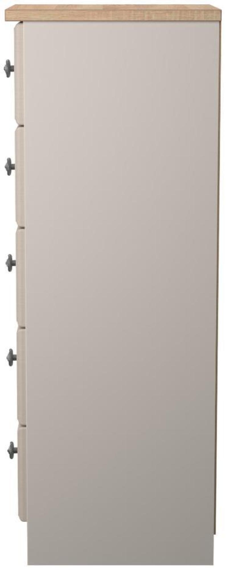 Norfolk Chest - Narrow - 5 Drawer - Cashmere and Oak