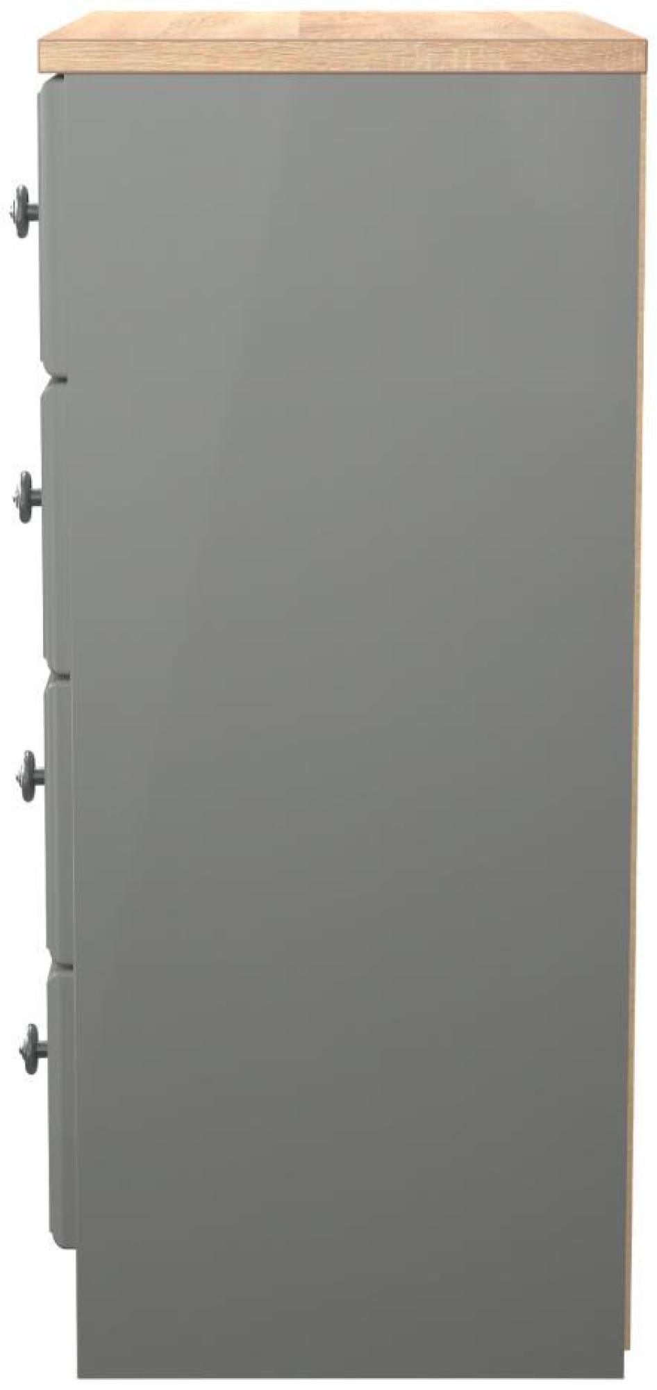 Norfolk Chest - 4 Drawer - Grey and Oak