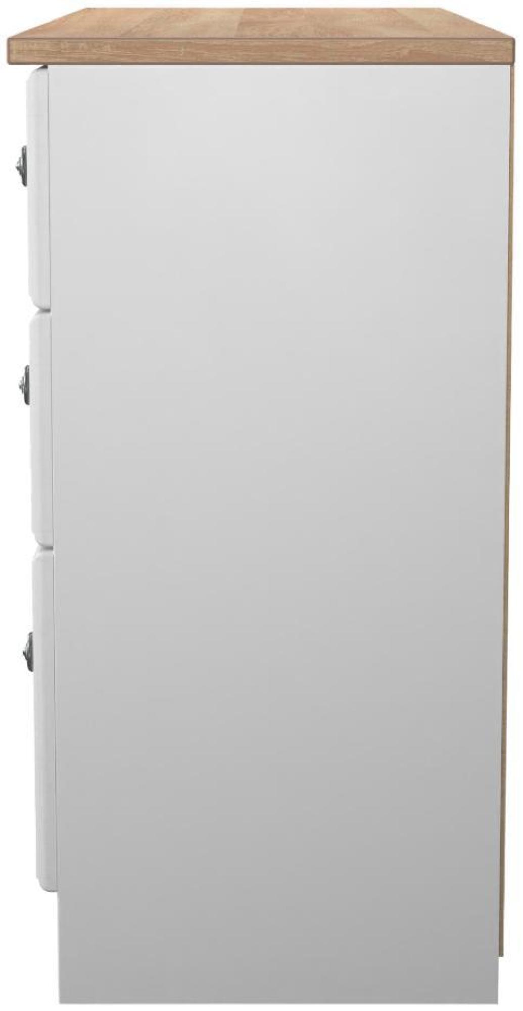 Norfolk Chest - Midi - 6 Drawer - White and Oak