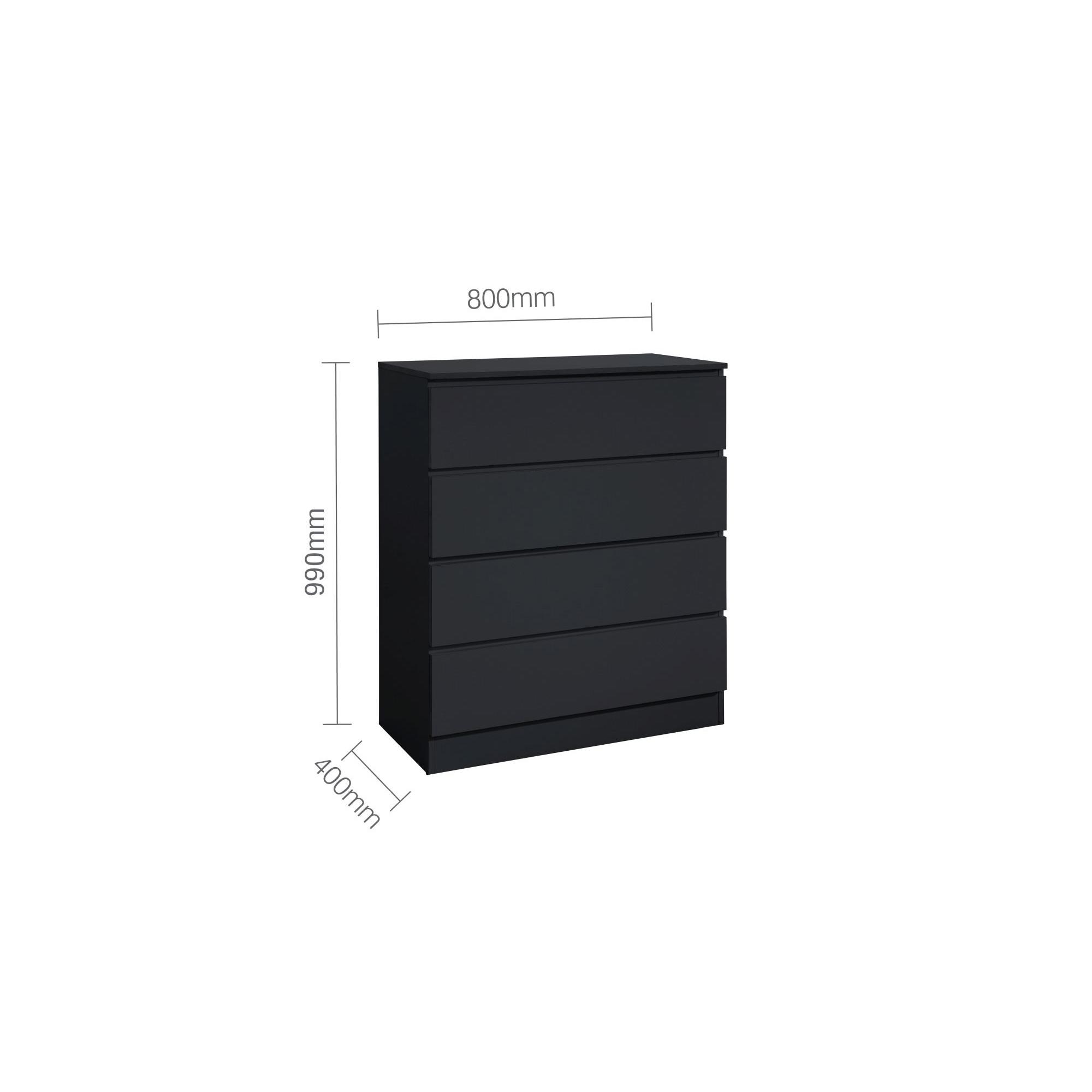 Oslo Chest - 4 Drawer - Black