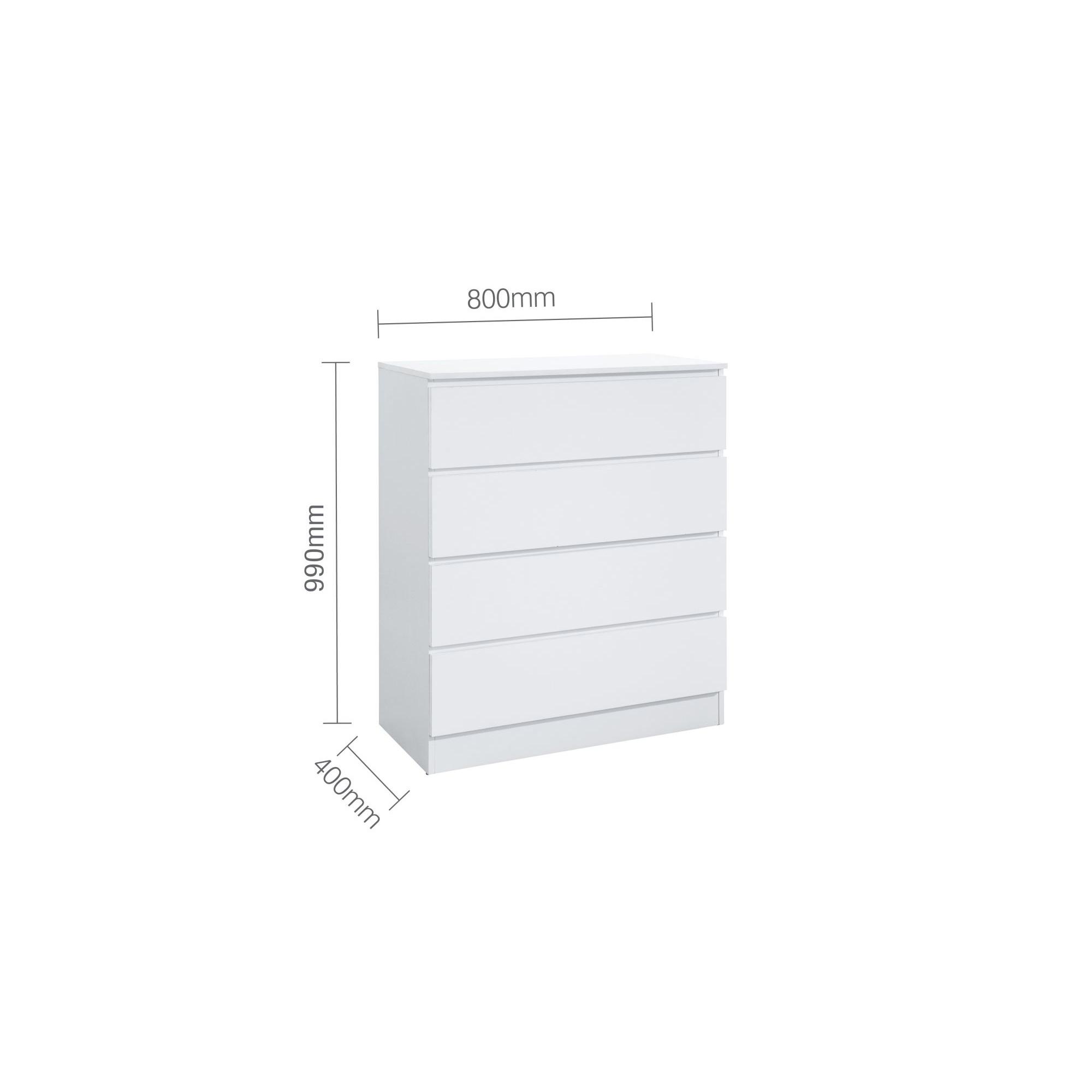 Oslo Chest - 4 Drawer - White