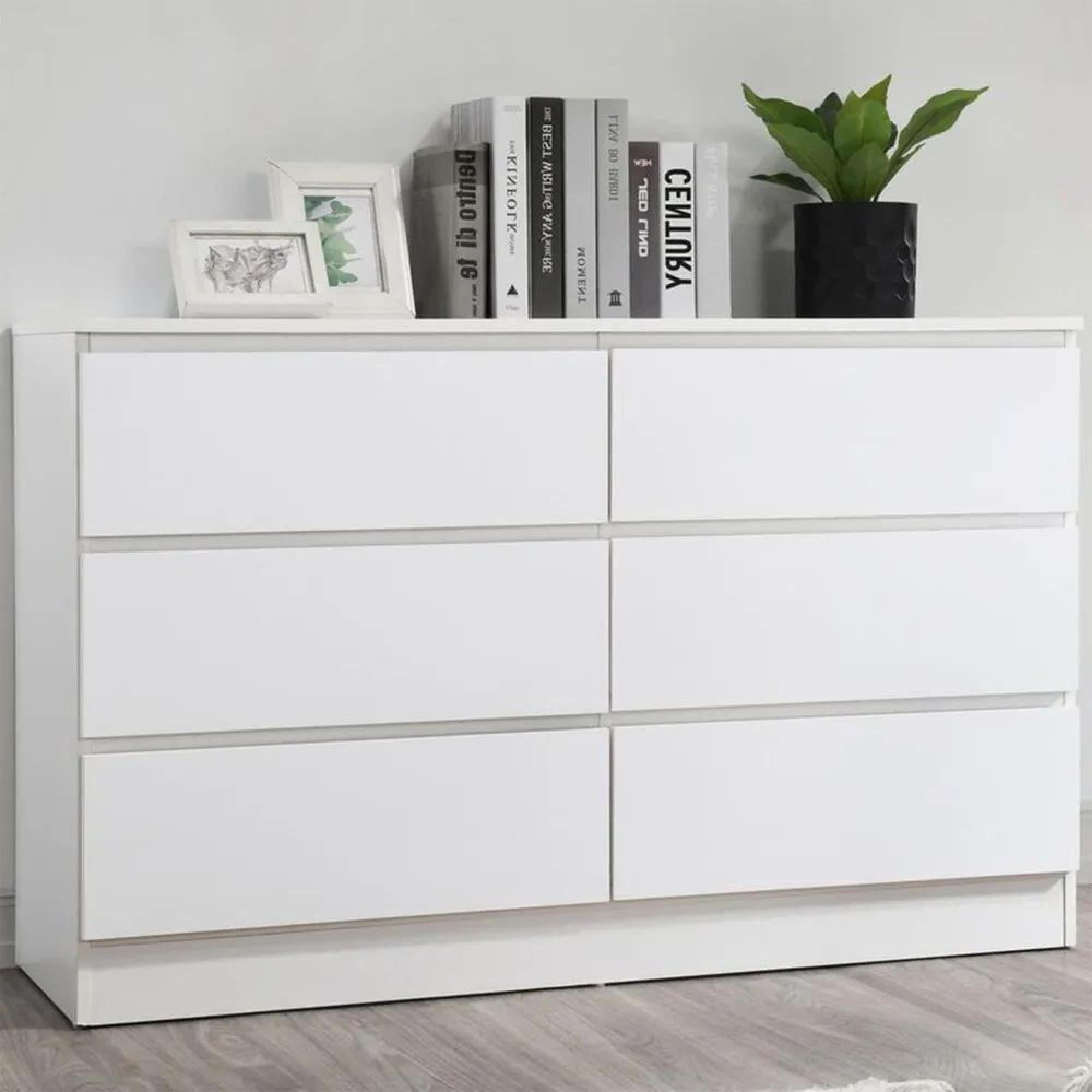 Oslo Wide Chest - 6 Drawer - White