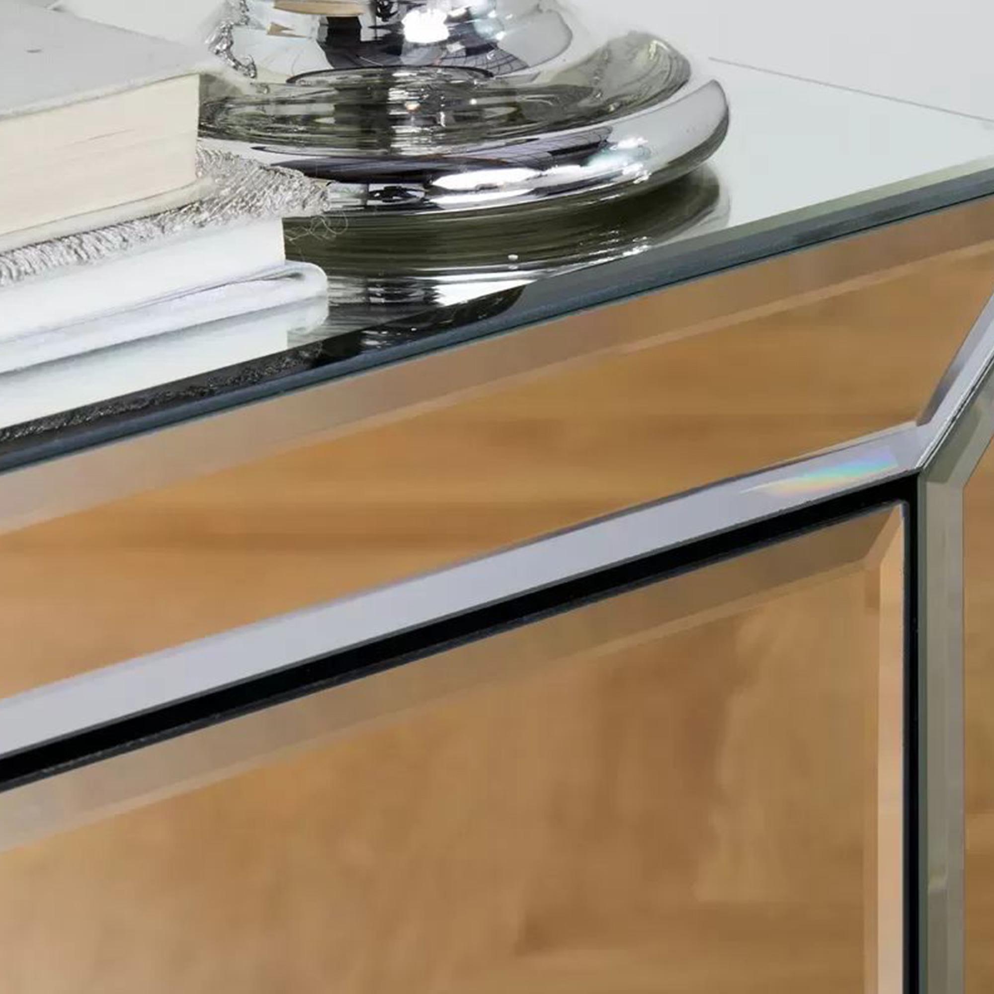 Palermo Wide Chest - Mirrored - Multi Drawer