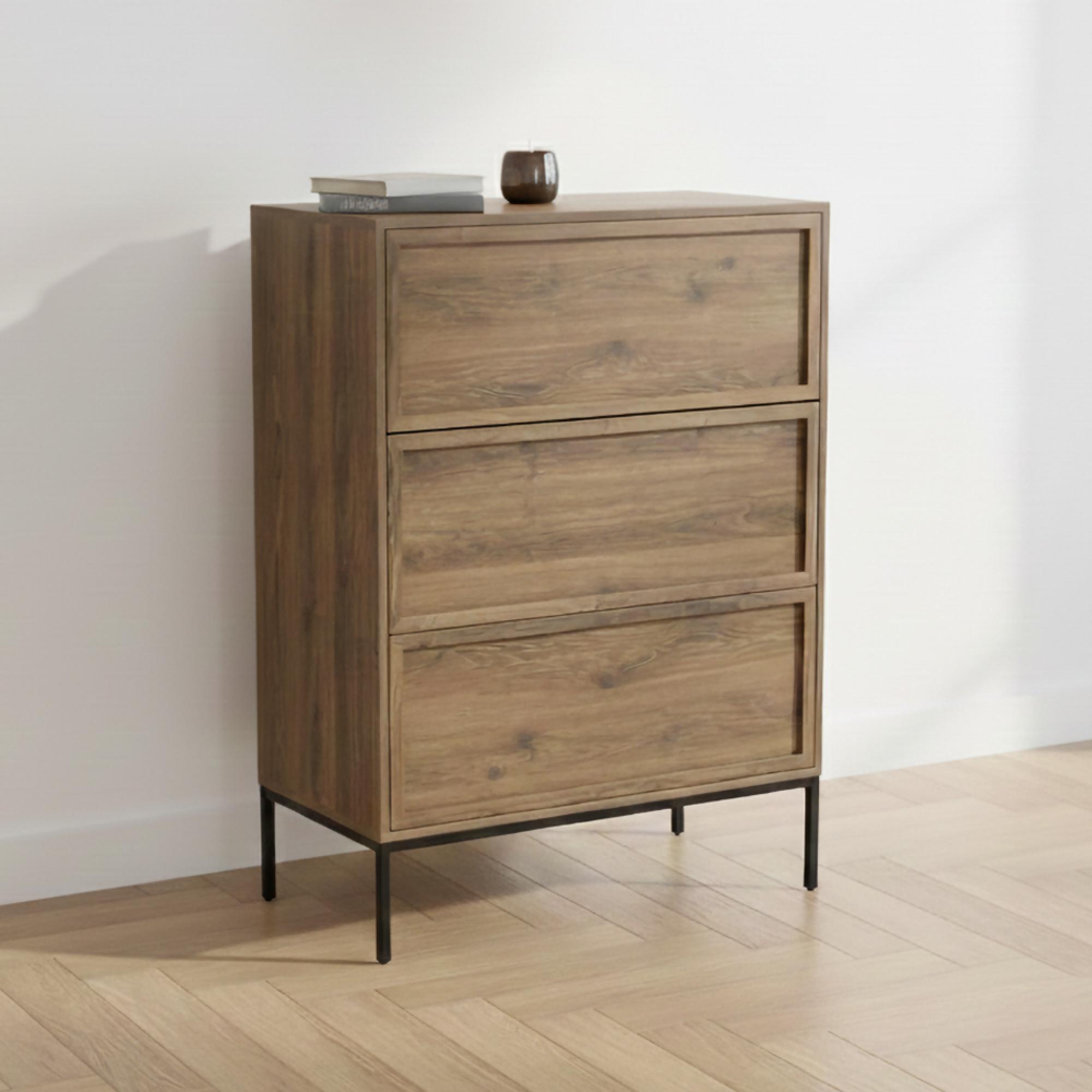 Palmdale Chest - 3 Drawer - Smoked Oak