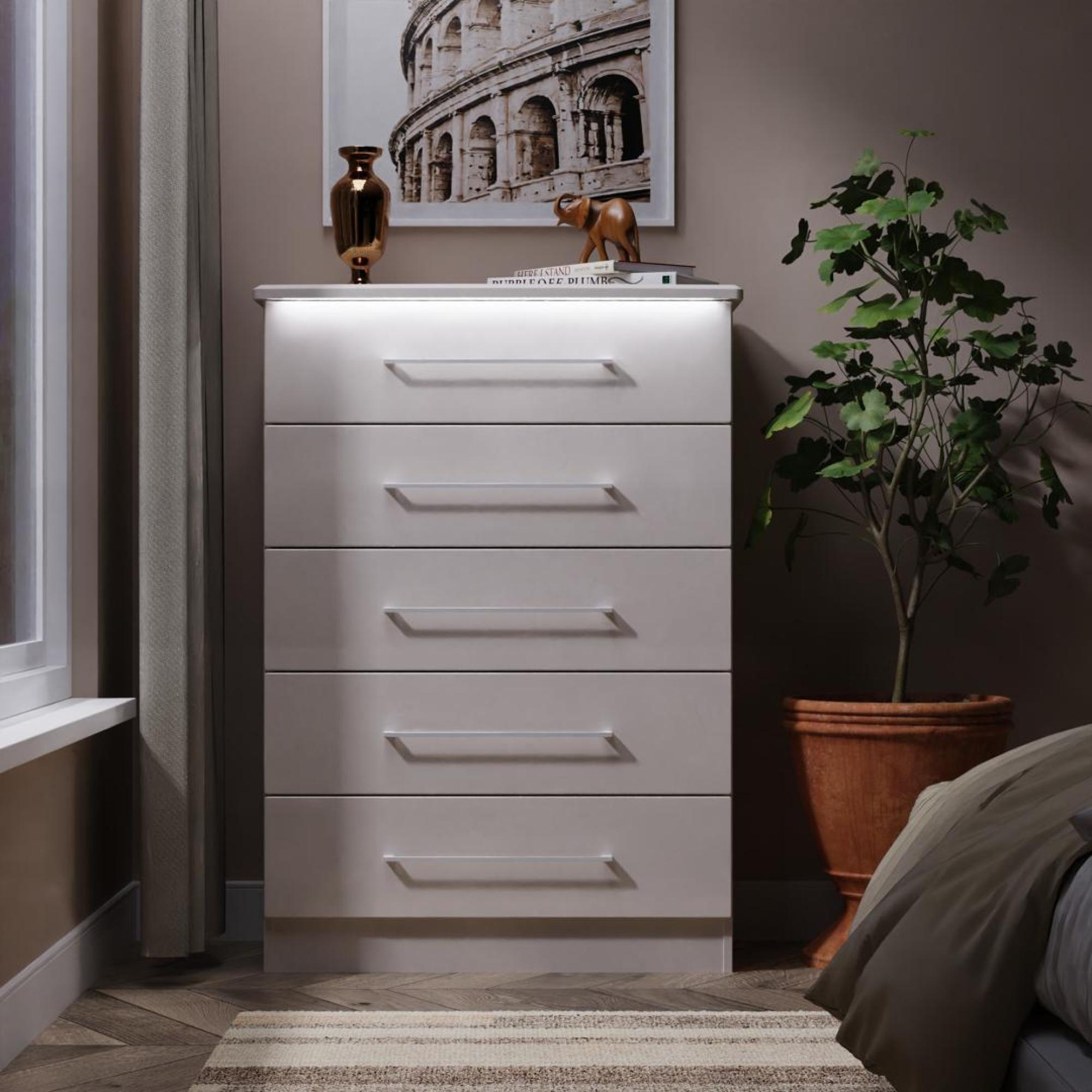 Paris Chest - 5 Drawer - Cashmere