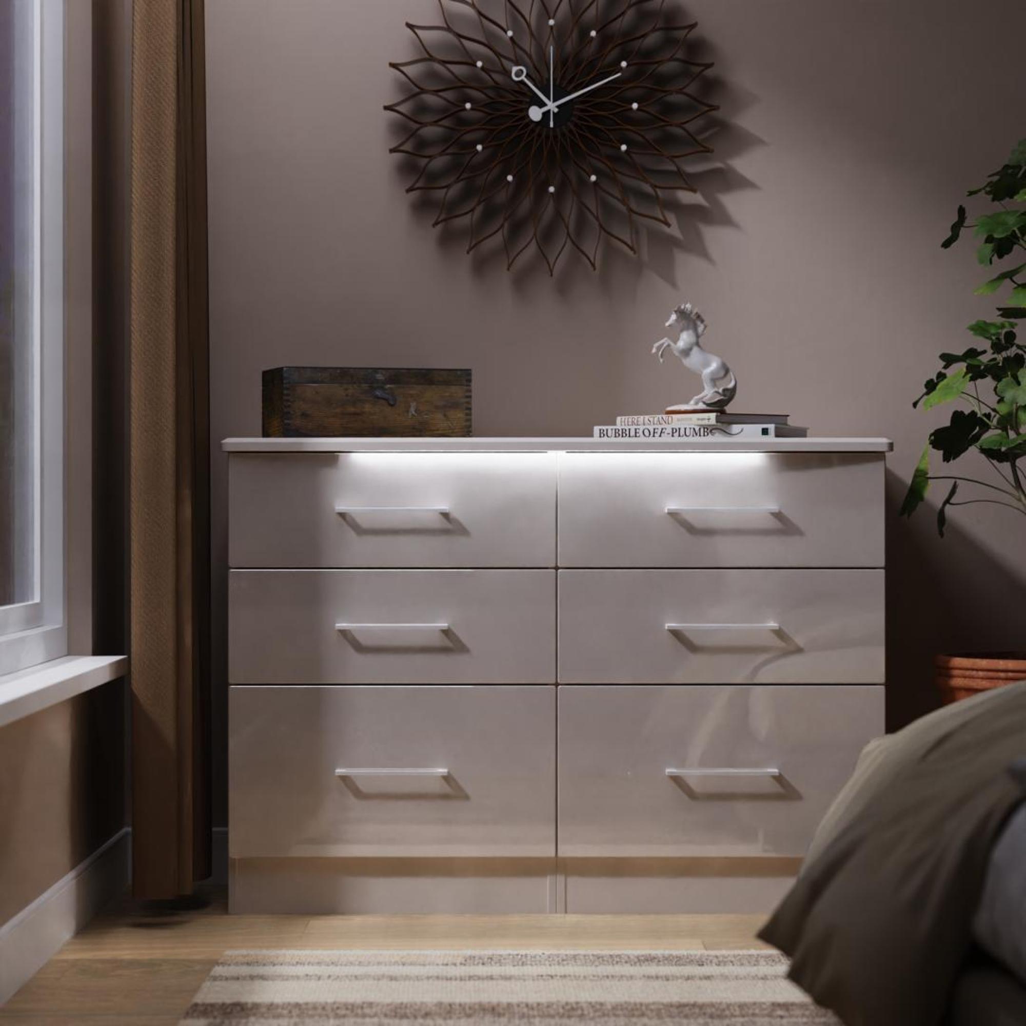 Paris Chest - Midi - 6 Drawer - Cashmere