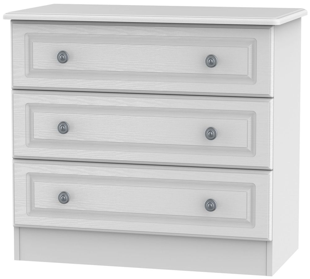Pembroke White 3 Drawer Small Chest
